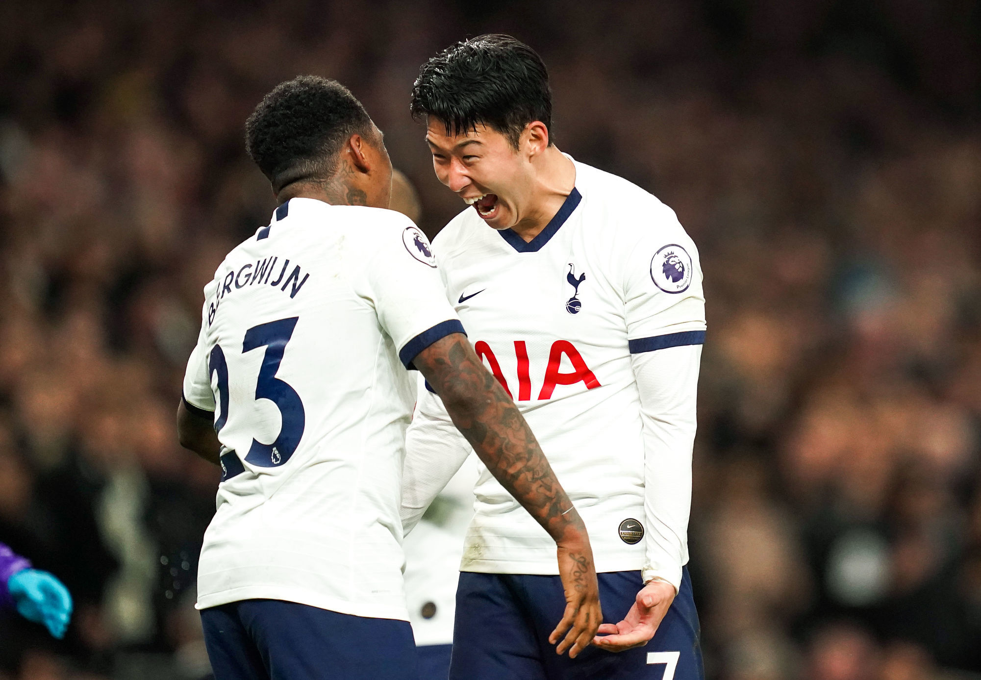 Photo by Icon Sport - Steven Bergwijn - Heung-Min Son - Tottenham (Angleterre)