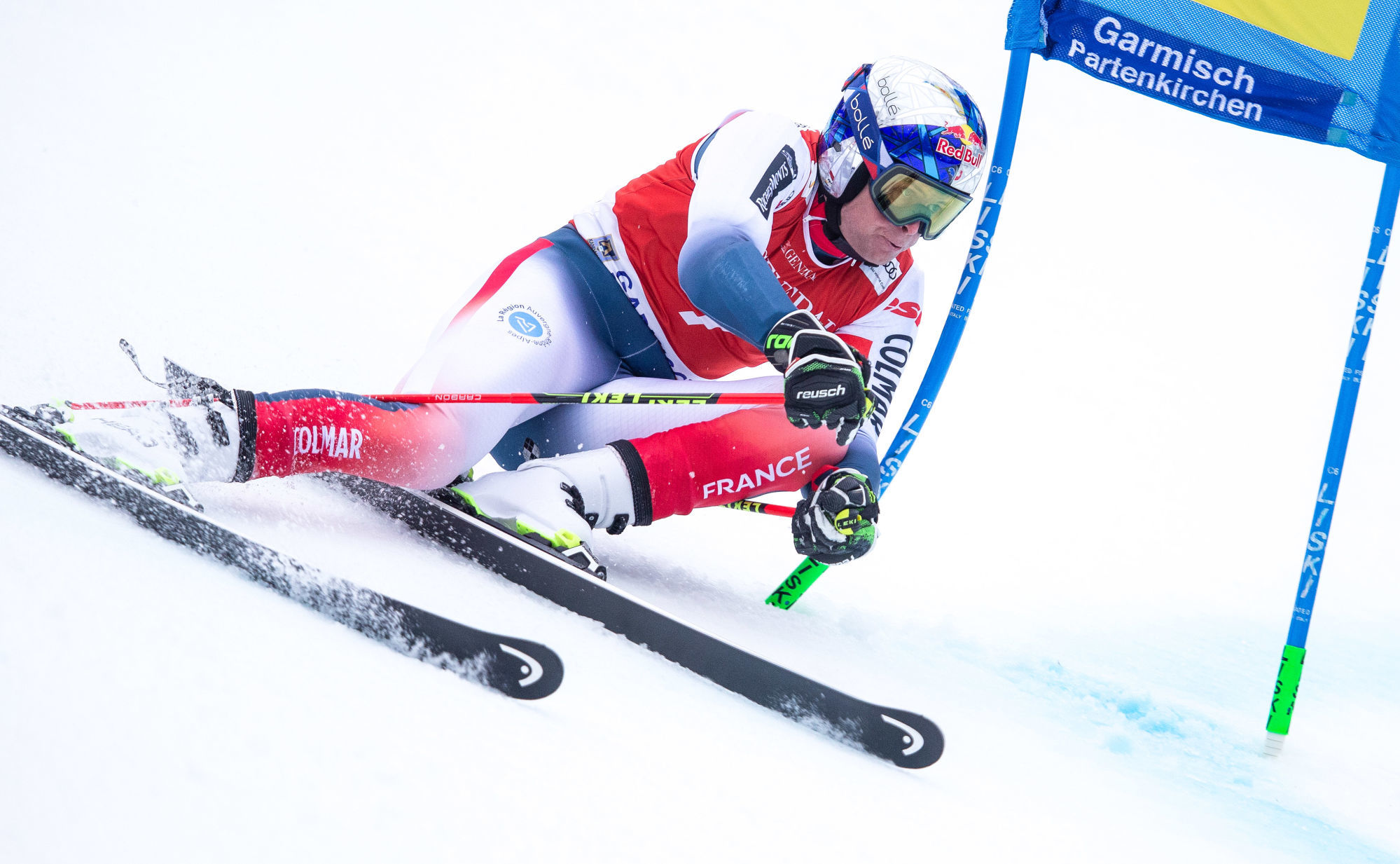 GARMISCH-PARTENKIRCHEN,GERMANY,02.FEB.20 - ALPINE SKIING - FIS World Cup, giant slalom, men. Image shows Alexis Pinturault (FRA).