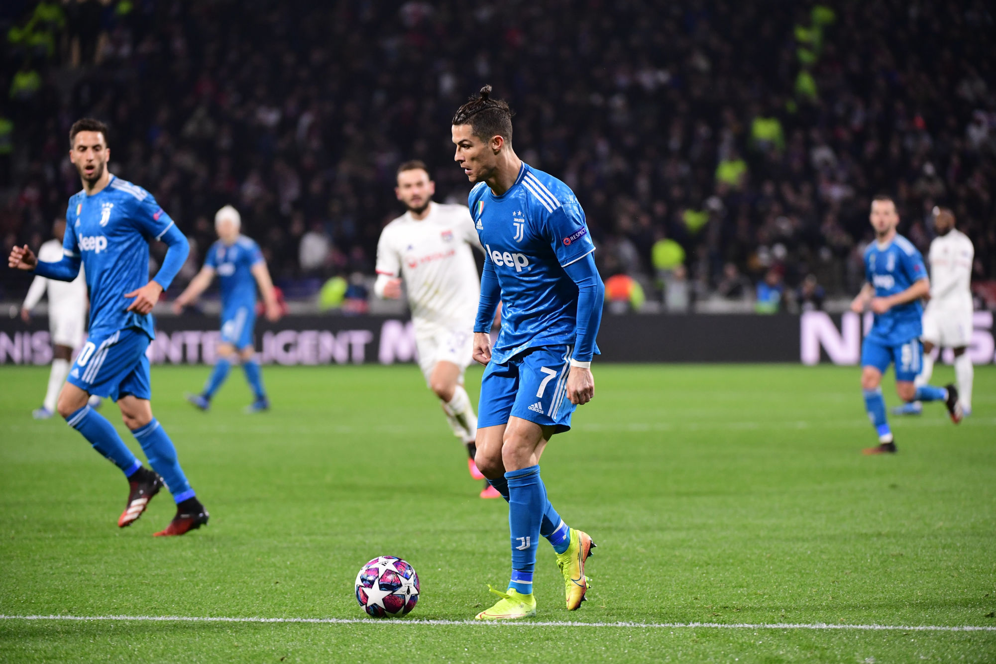 Cristiano RONALDO of Juventus during the UEFA Champions League round of 16 first leg match between Lyon and Juventus at Groupama Stadium on February 26, 2020 in Lyon, France. (Photo by Dave Winter/Icon Sport) - Cristiano RONALDO - Groupama Stadium - Lyon (France)