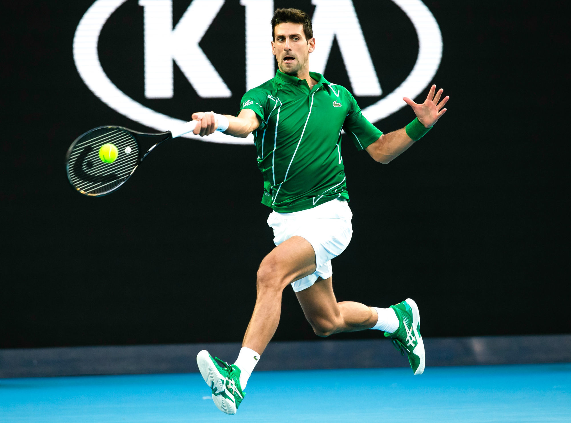 Novak Djokovic en plein tournoi