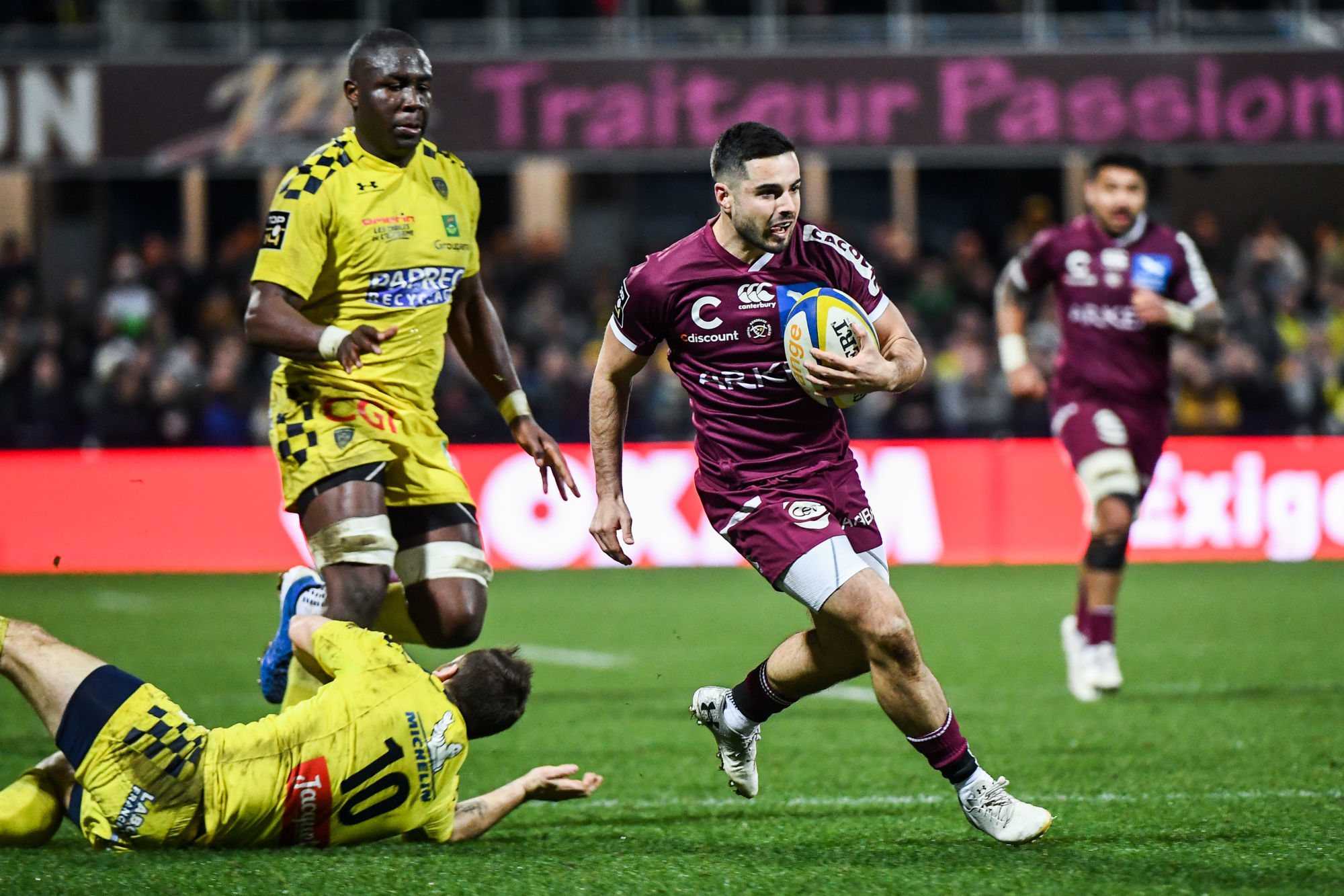 Jules GIMBERT of Bordeaux during the Top 14 match between Clermont and Bordeaux on February 22, 2020 in Clermont-Ferrand, France. (Photo by Anthony Dibon/Icon Sport) - Jules GIMBERT - Stade Marcel Michelin - Clermont Ferrand (France)