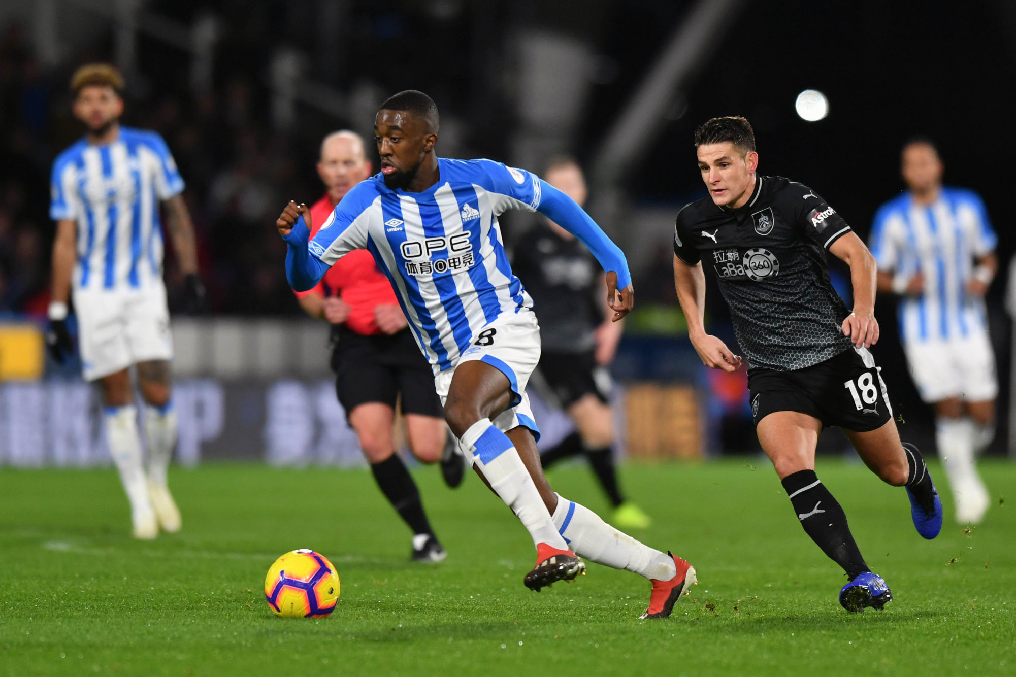 Huddersfield Town's Isaac Mbenza in action