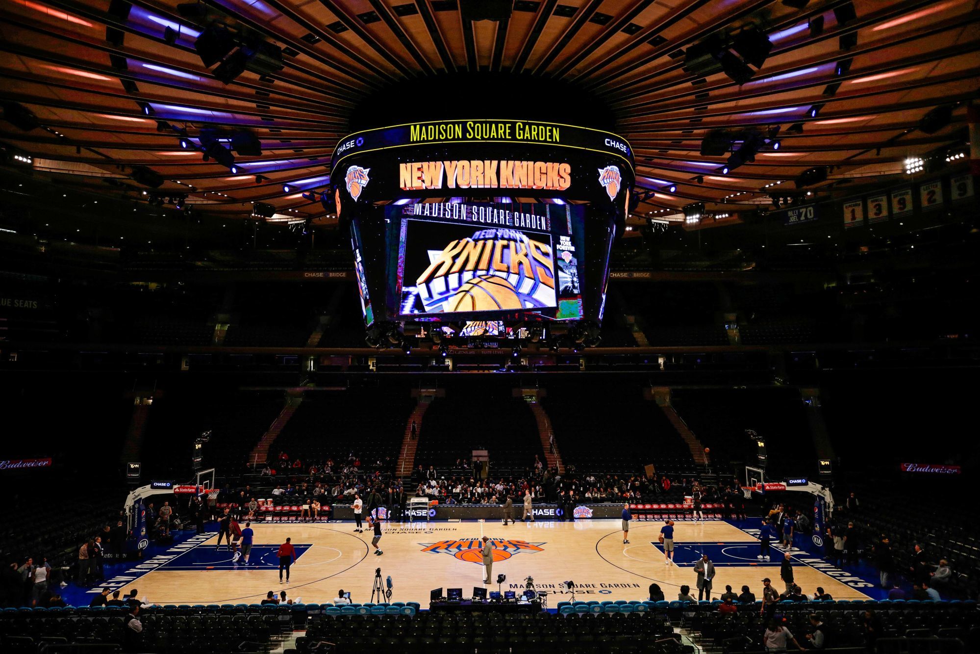 Nov 18, 2019; New York, NY, USA; A general view of Madison Square Garden is seen prior to the Cleveland Cavaliers taking on the New York Knicks. Mandatory Credit: Adam Hunger-USA TODAY Sports/Sipa USA 

Photo by Icon Sport - --- - Madison Square Garden - New York (Etats Unis)