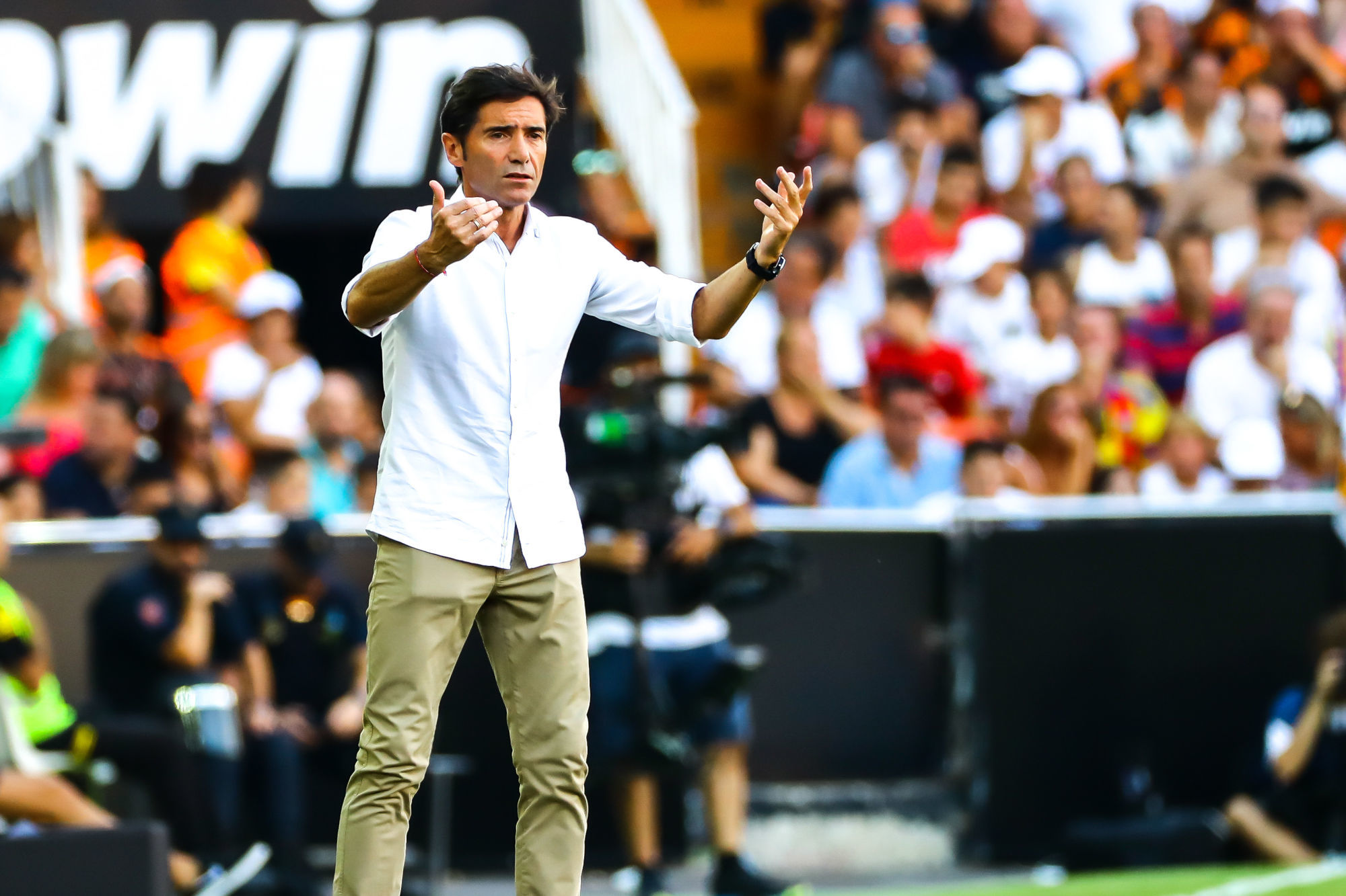 Marcelino during the Liga match between Valencia and Mallorca on 1st September 2019
Photo : Marca / Icon Sport