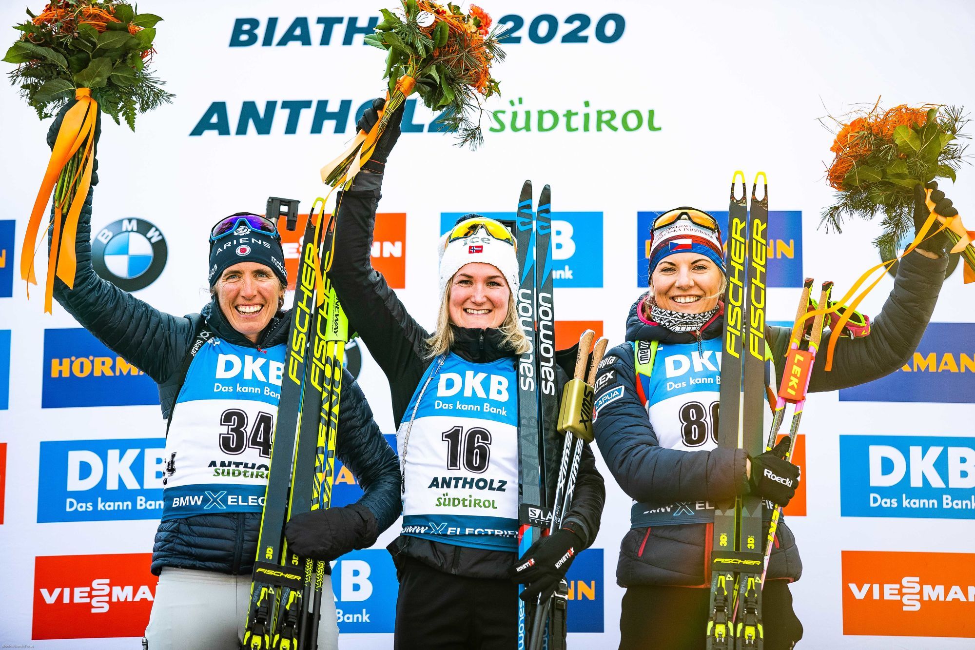 14.02.2020, Antholz, Italy (ITA):
Susan Dunklee (USA), Marte Olsbu Roeiseland (NOR), Lucie Charvatova (CZE), (l-r) - IBU World Championships Biathlon, sprint women, Antholz (ITA). www.nordicfocus.com. © Modica/NordicFocus. Every downloaded picture is fee-liable. 

Photo by Icon Sport - Marte Olsbu ROEISELAND - Susan DUNKLEE - Lucie CHARVATOVA - Antholz - Anterselva (Italie)