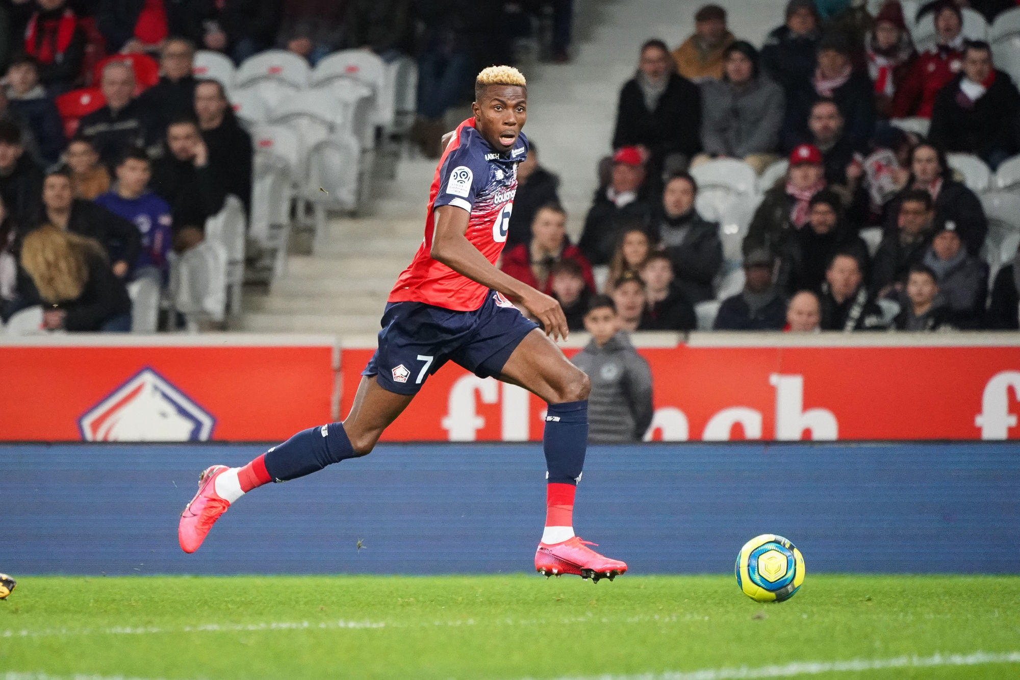 Victor OSIMHEN of Lille during the Ligue 1 match between Lille OSC and Rennes at Stade Pierre Mauroy on February 4, 2020 in Lille, France. (Photo by Pierre Costabadie/Icon Sport) - Victor OSIMHEN - Stade Pierre Mauroy - Lille (France)