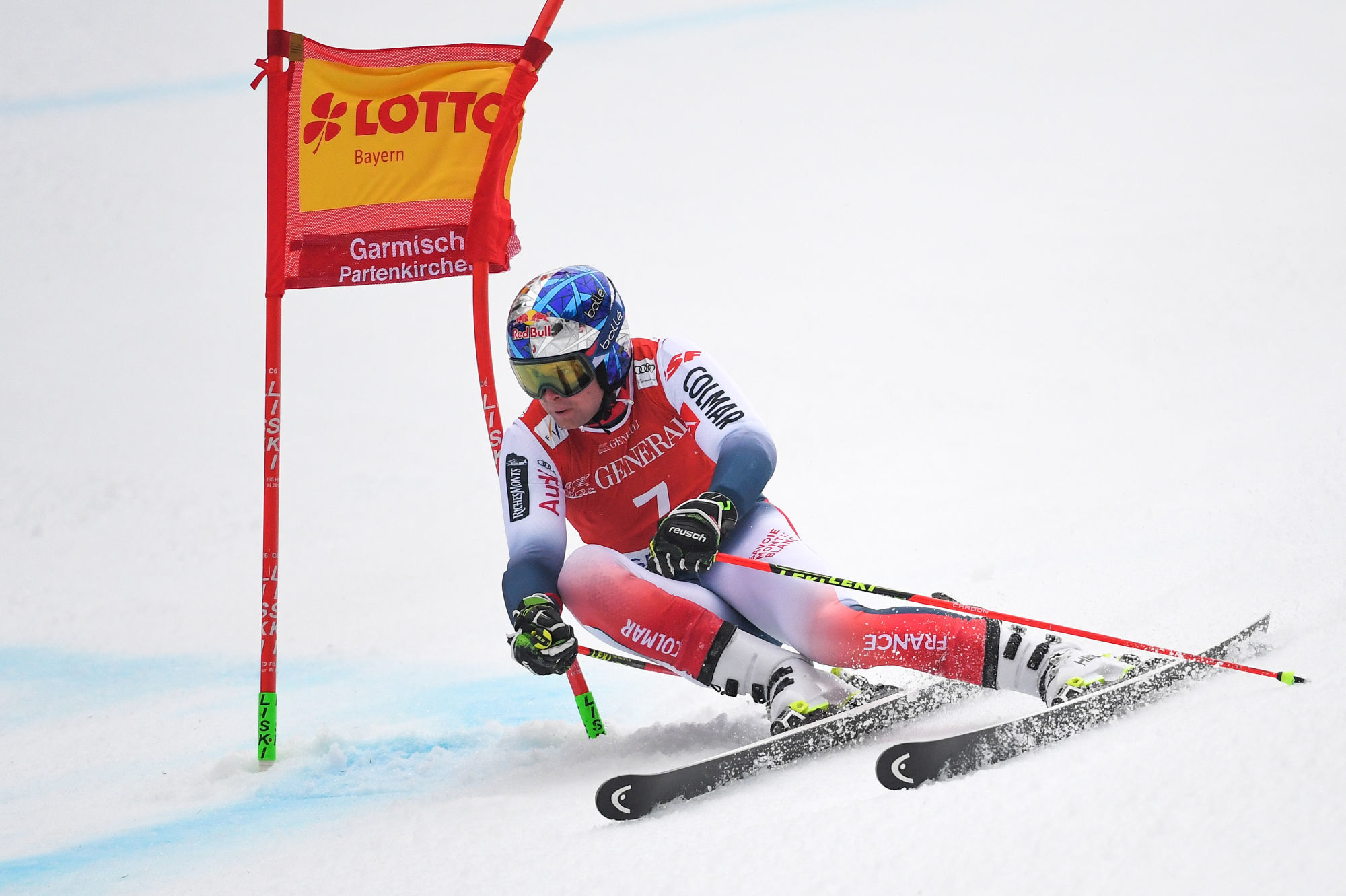 02 February 2020, Bavaria, Garmisch-Partenkirchen: Alpine skiing: World Cup, giant slalom, men, 2nd run. Alexis Pinturault from France drives to the first place. Photo: Angelika Warmuth/dpa 

Photo by Icon Sport - Garmisch-Partenkirchen (Allemagne)