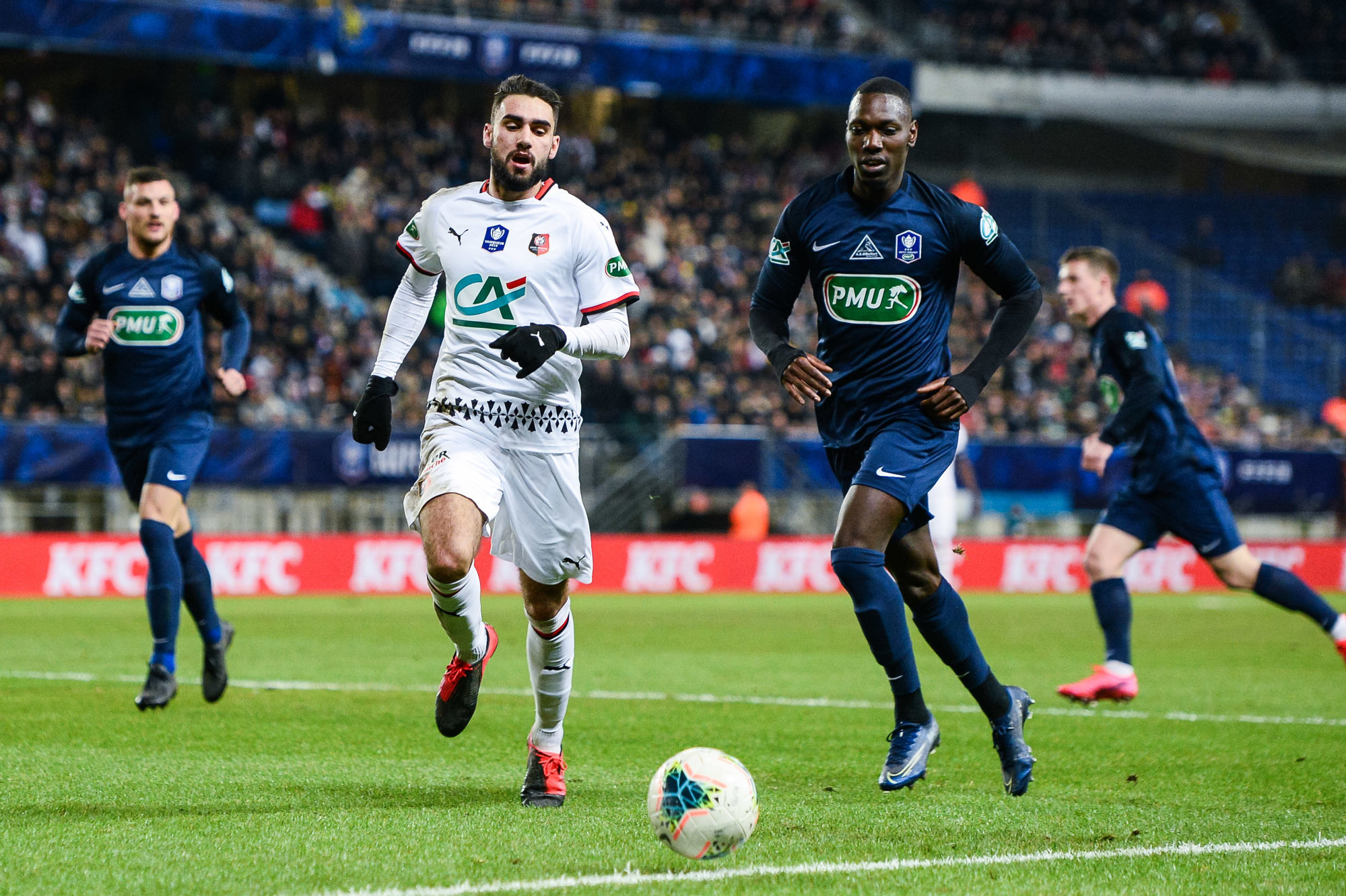 Romain DEL CASTILLO of Rennes during the French Cup  Soccer match between Belfort and Rennes on February 11, 2020 in Belfort, France. (Photo by Baptiste Fernandez/Icon Sport) - Stade Auguste Bonal - Sochaux (France)