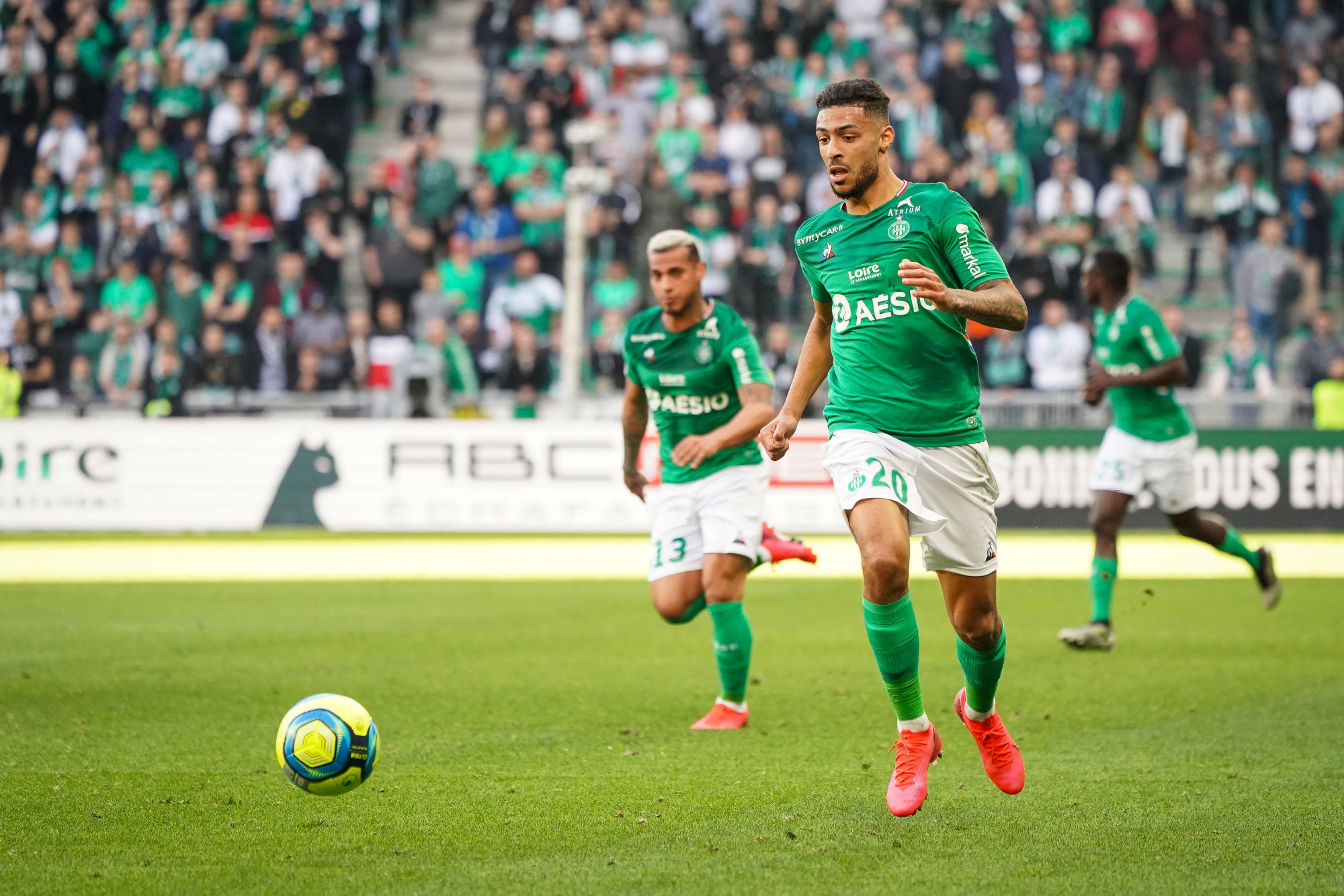 Photo by Pierre Costabadie/Icon Sport - Denis BOUANGA - Stade Geoffroy-Guichard - Saint Etienne (France)