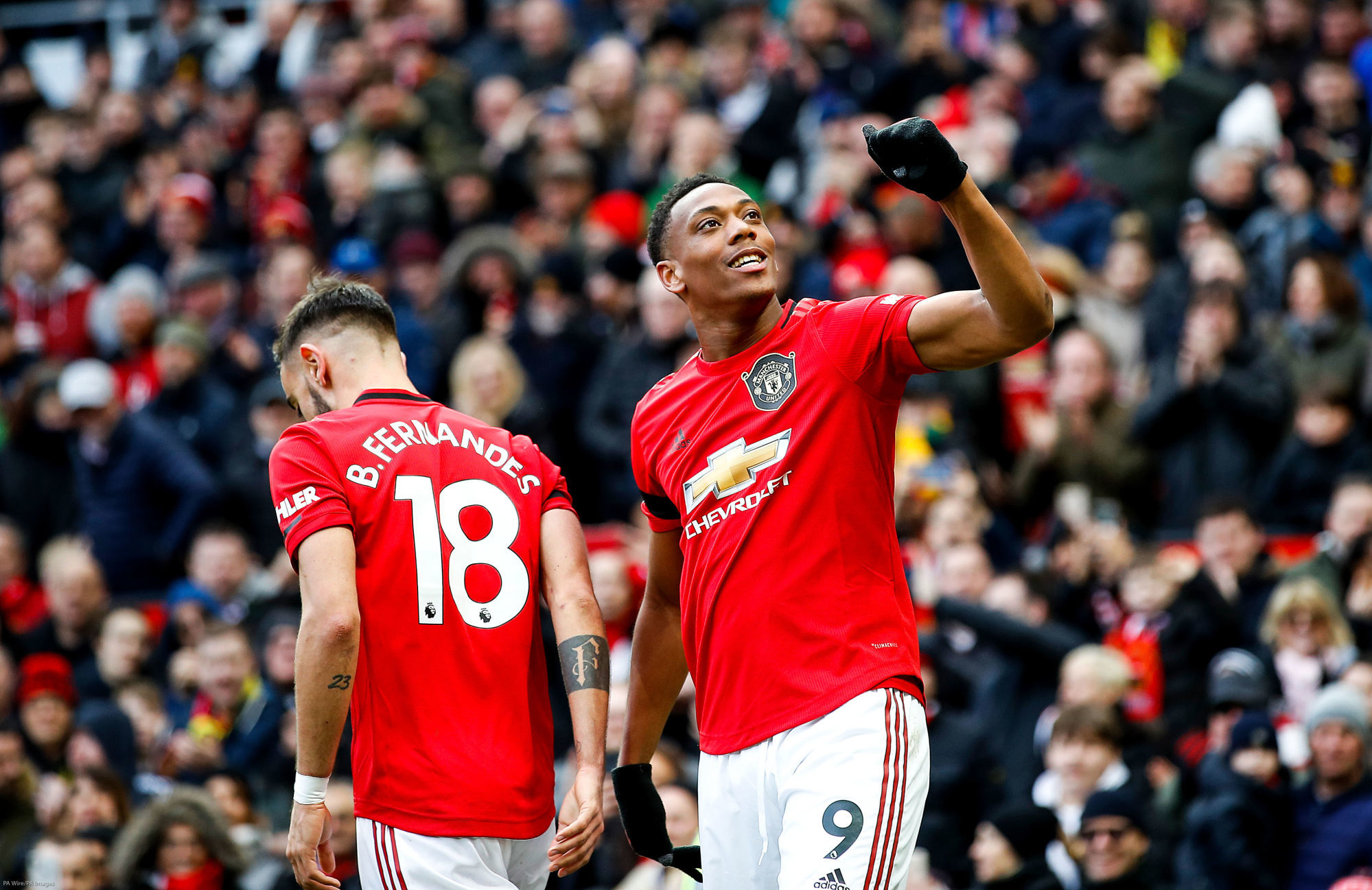 Photo by Icon Sport - Bruno FERNANDES - Anthony MARTIAL - Leigh Sports Village - Manchester (Angleterre)