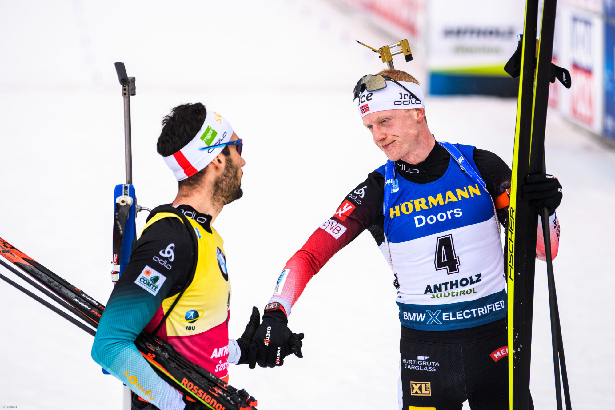 Martin Fourcade et Johannes Thingnes Boe.
Photo: Joel Marklund / BILDBYRÅN / kod JM / 88124 / Icon Sport