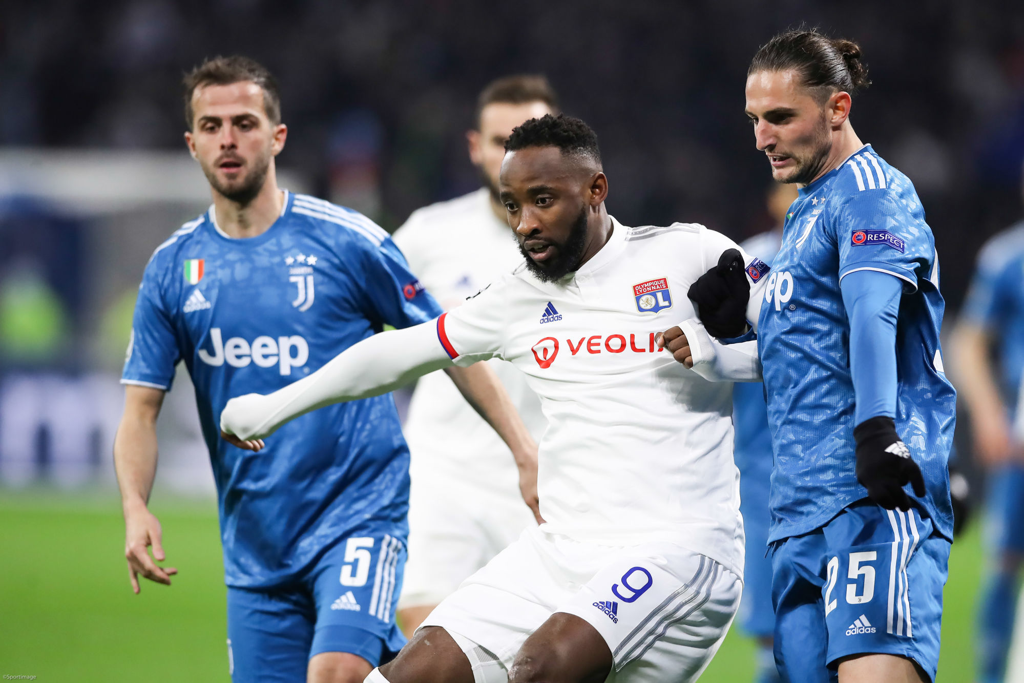 Match Lyon - Juventus en Ligue des Champions.