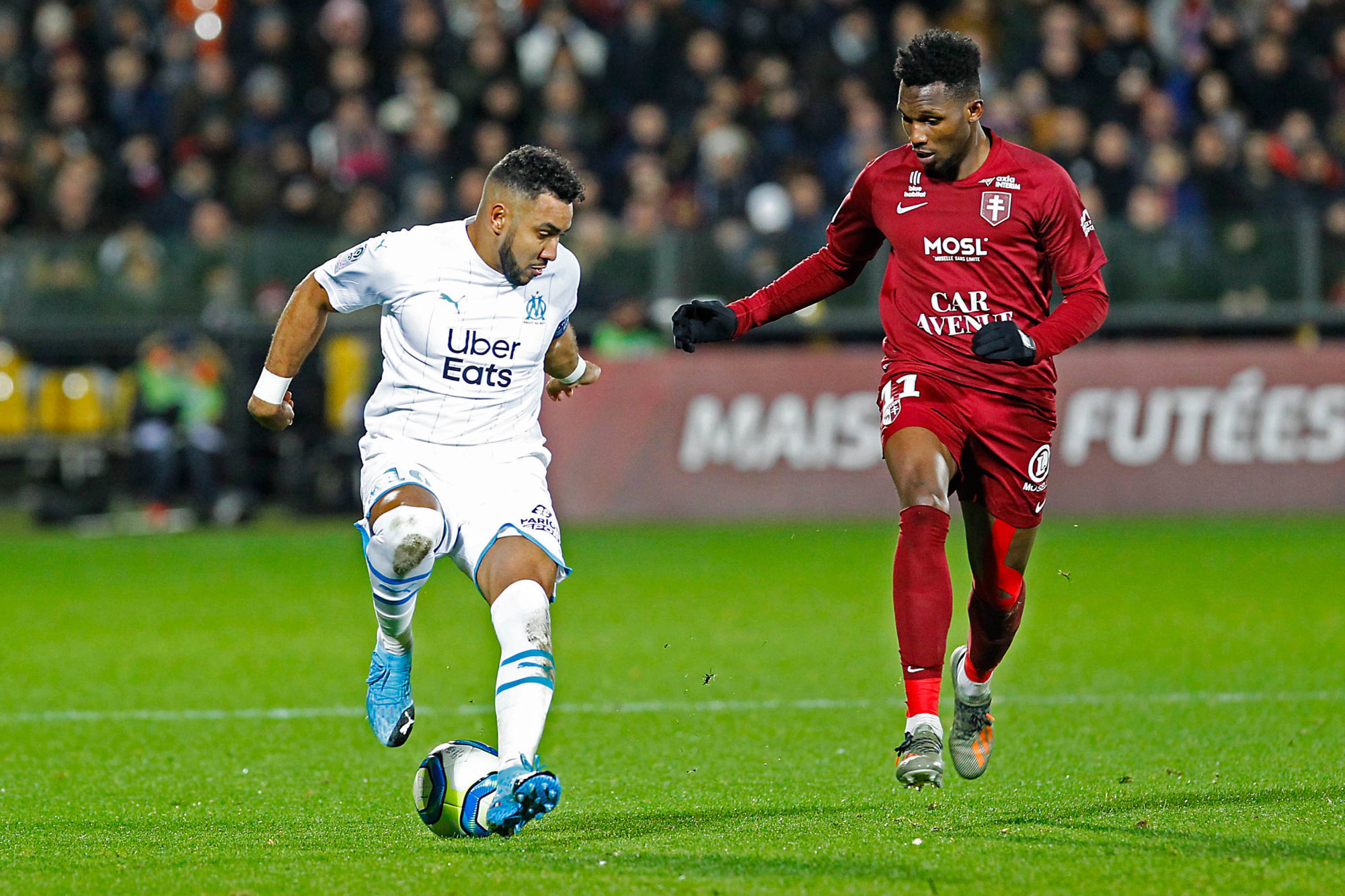 Photo by Fred Marvaux/Icon Sport - Dimitri PAYET - Opa NGUETTE - Stade Saint-Symphorien - Metz (France)