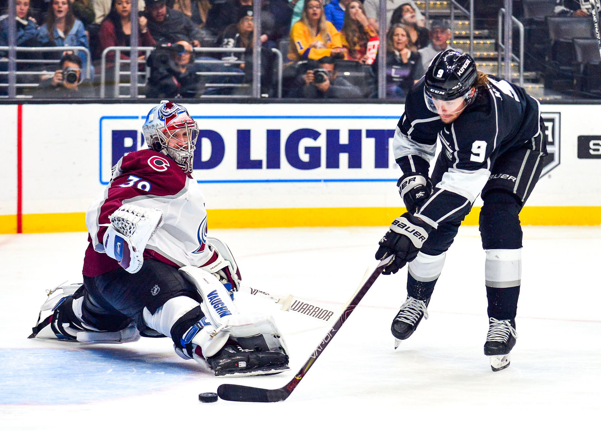 Los Angeles Kings Adrian Kempe (9) - Colorado Avalanche Pavel Francouz (39)
Photo by Icon Sport