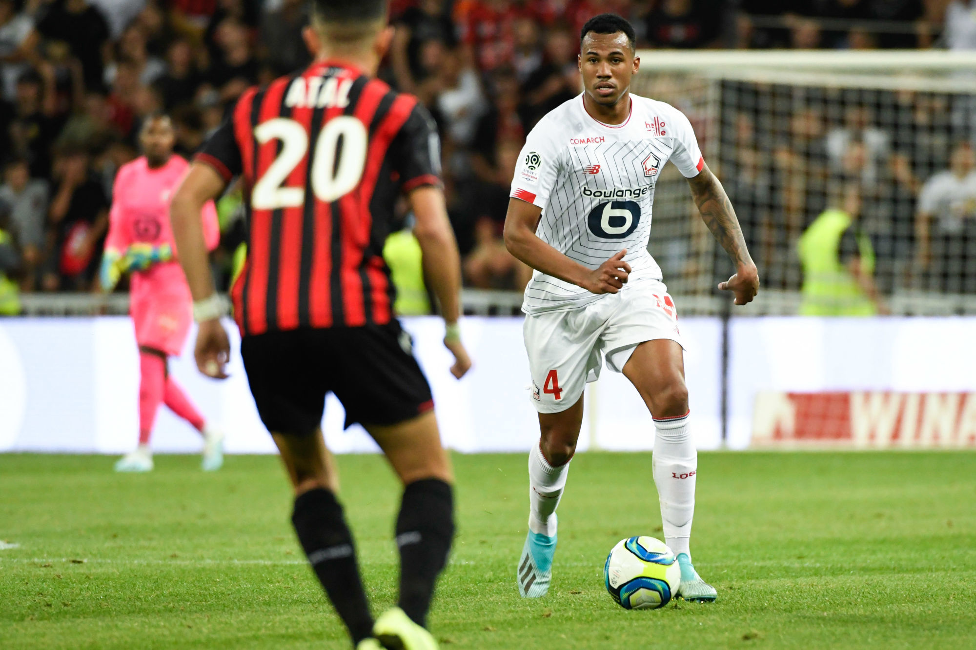 Gabriel DOS SANTOS of Lille during the Ligue 1 match between Nice and Lille on September 28, 2019 in Nice, France. (Photo by Agence Nice Presse/Icon Sport) - Gabriel DOS SANTOS - Allianz Riviera - Nice (France)