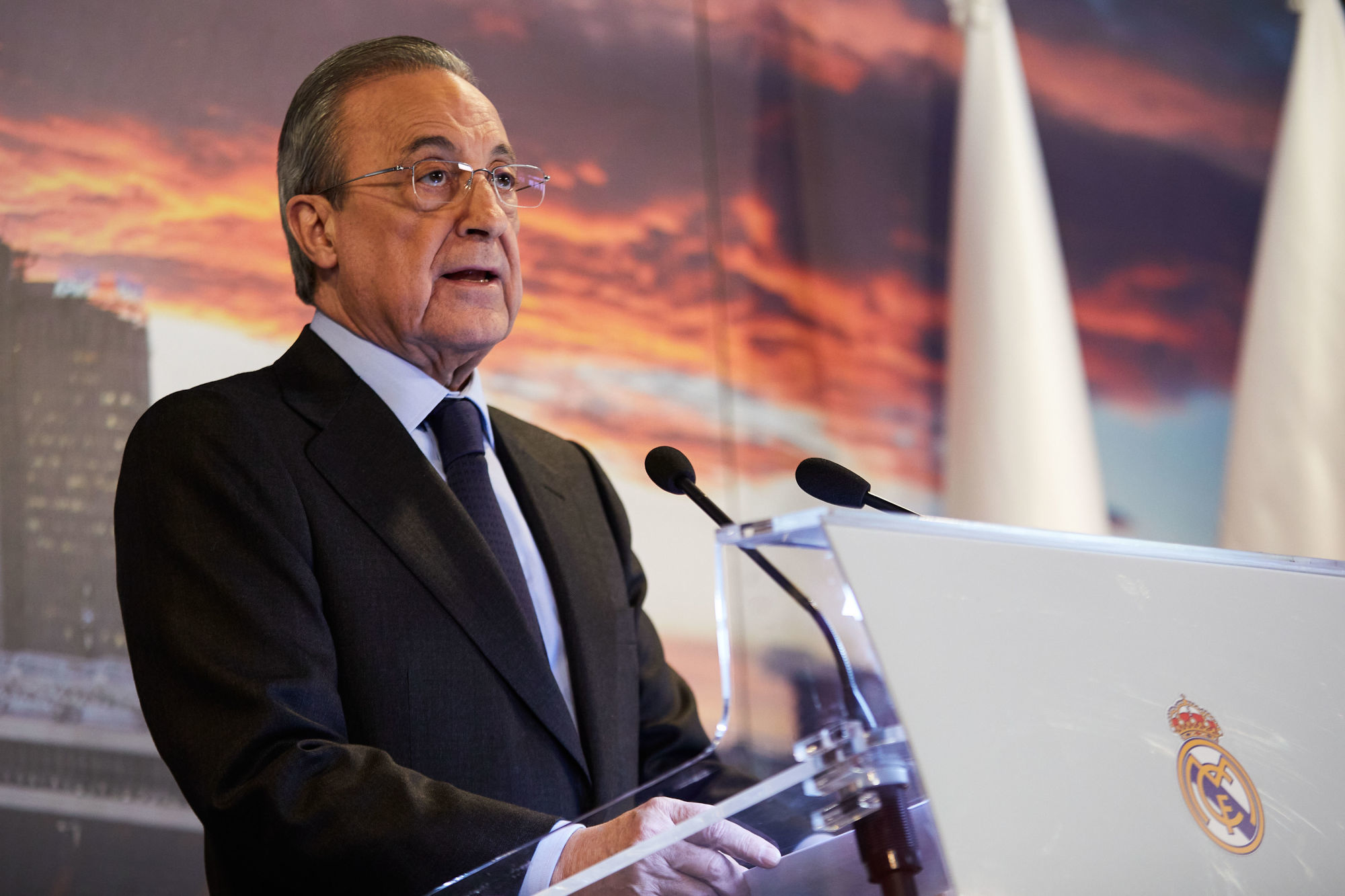 Real Madrid President Florentino Perez