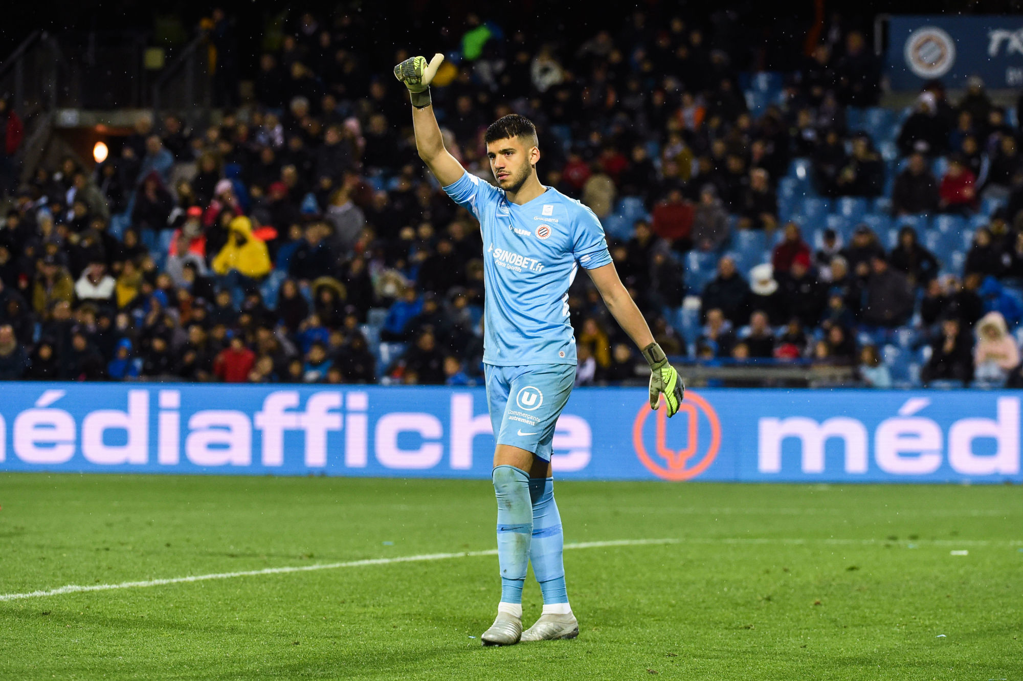 Geronimo RULLI of Montpellier   during the Ligue 1 match between Montpellier HSC and RC Strasbourg at Stade de la Mosson on February 29, 2020 in Montpellier, France. (Photo by Alexandre Dimou/Icon Sport) - Geronimo RULLI - Stade de la Mosson - Montpellier (France)
