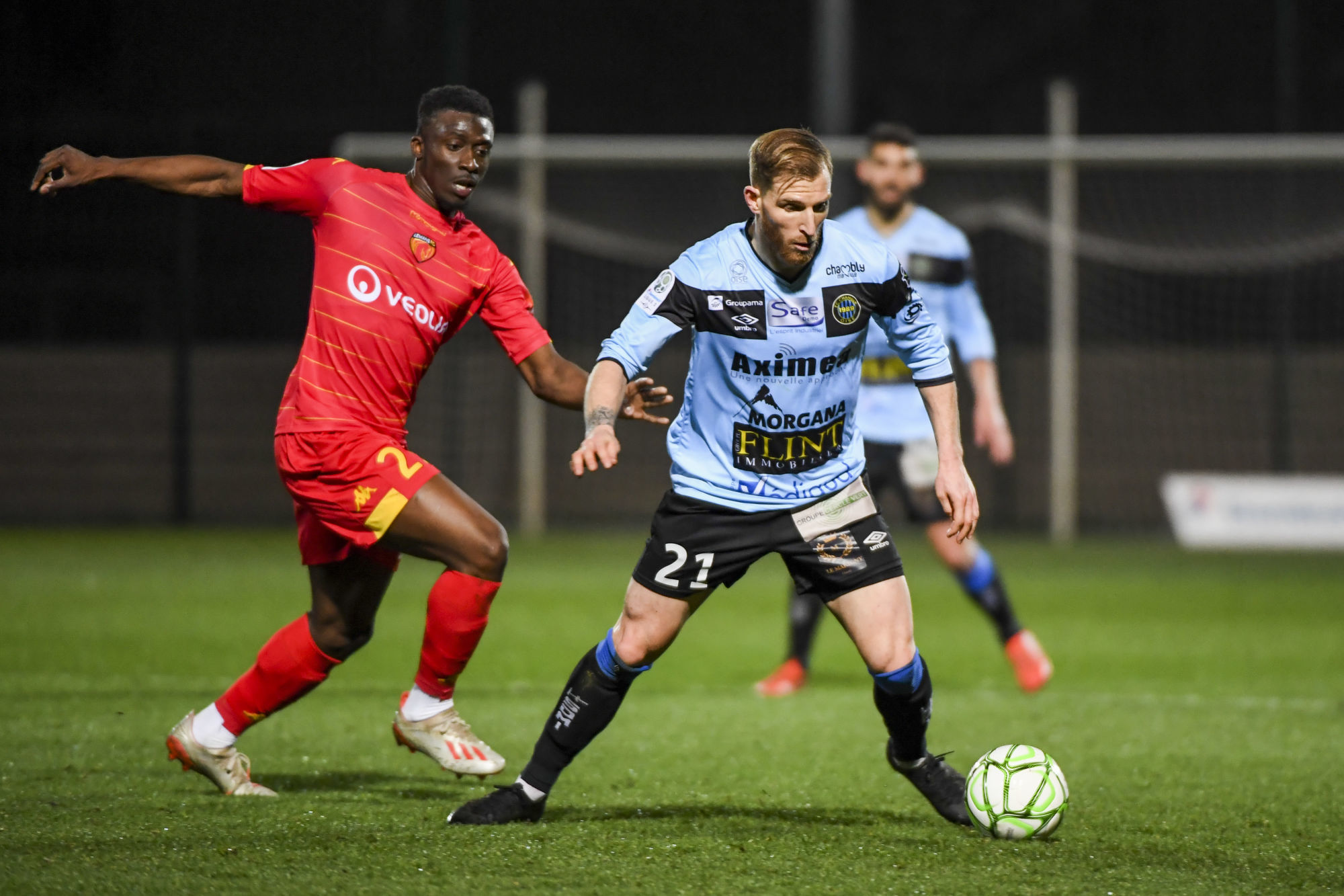 Aboubakary KANTE of Le Mans and Judicael CRILLON of Chambly during the Ligue 2 match between Chambly and Le Mans at Stade Pierre Brisson on March 6, 2020 in Beauvais, France. (Photo by Aude Alcover/Icon Sport) - Stade Pierre-Brisson - Beauvais (France)