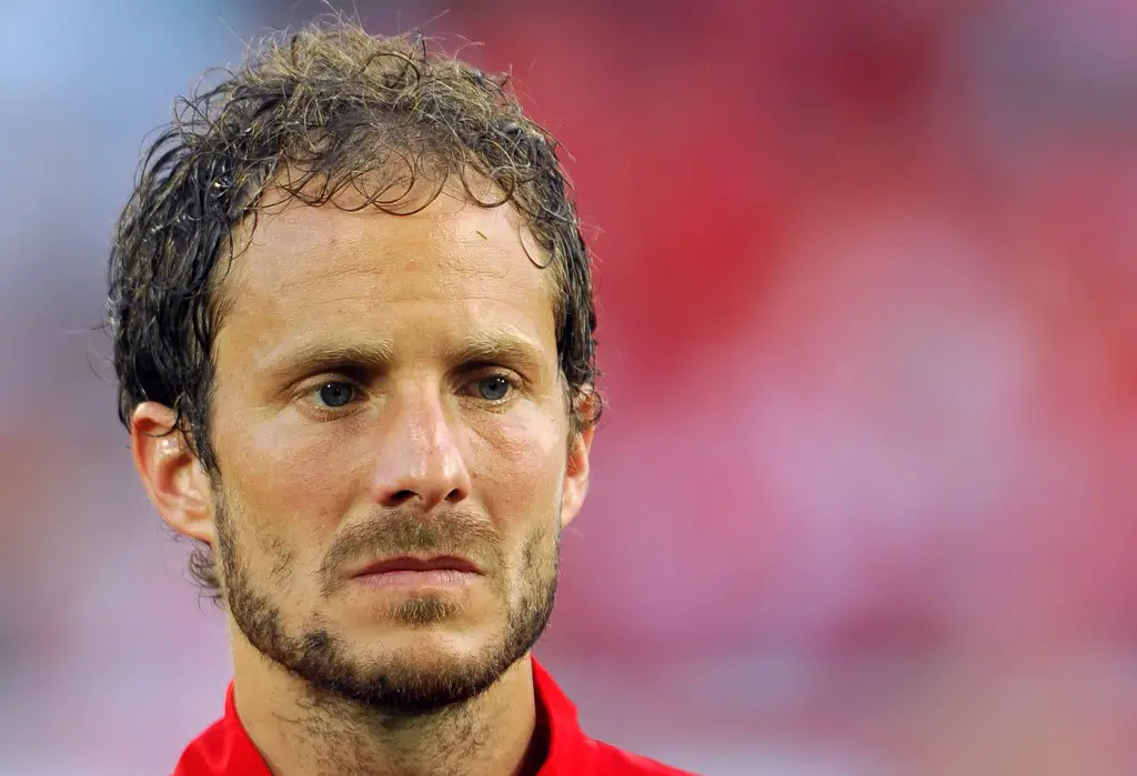 Swiss defender Patrick Mueller looks prior to a Switzerland versus Liechtenstein international friendly football match on May 30, 2008, in St. Gallen, ahead of the Euro 2008 European Football Championships in Austria and Switzerland.   AFP PHOTO / Fabrice Coffrini (Photo by FABRICE COFFRINI / AFP)