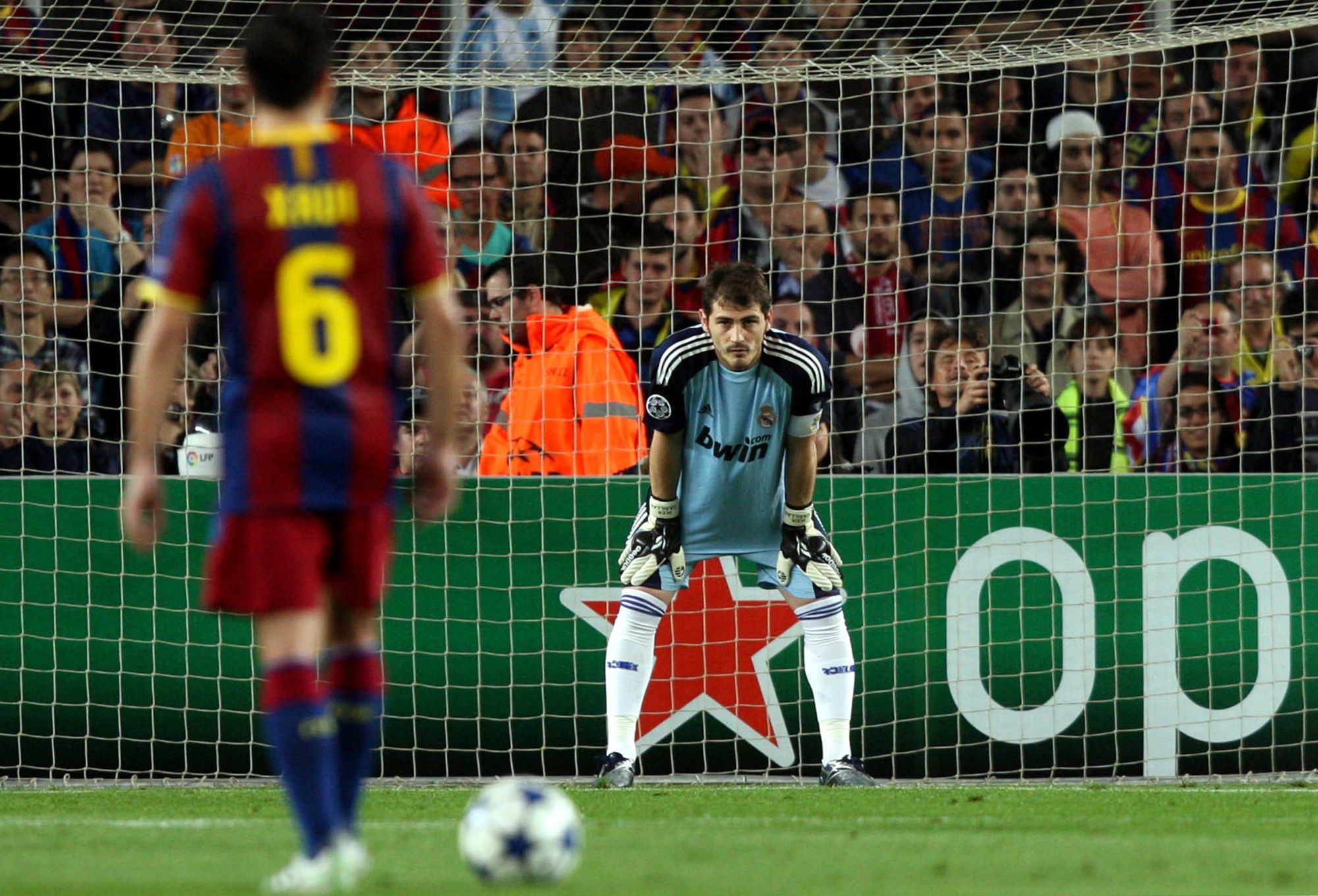 Xavi Hernandez / Iker Casillas - 03.05.2011 - Barcelone / Real madrid - 1/2 Finale retour - Champions League