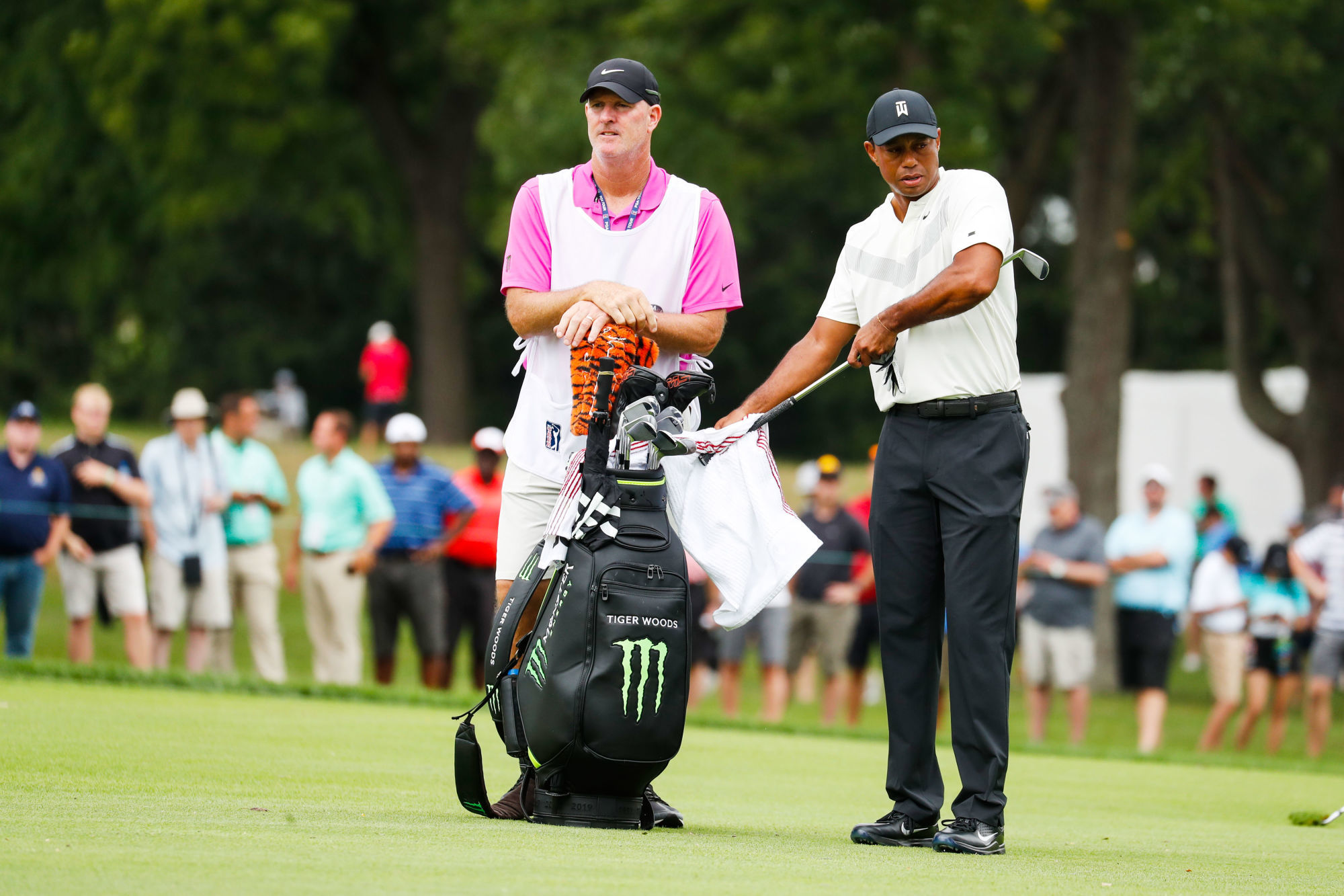 Tiger Woods et Joe LaCava Photo : SUSA / Icon Sport