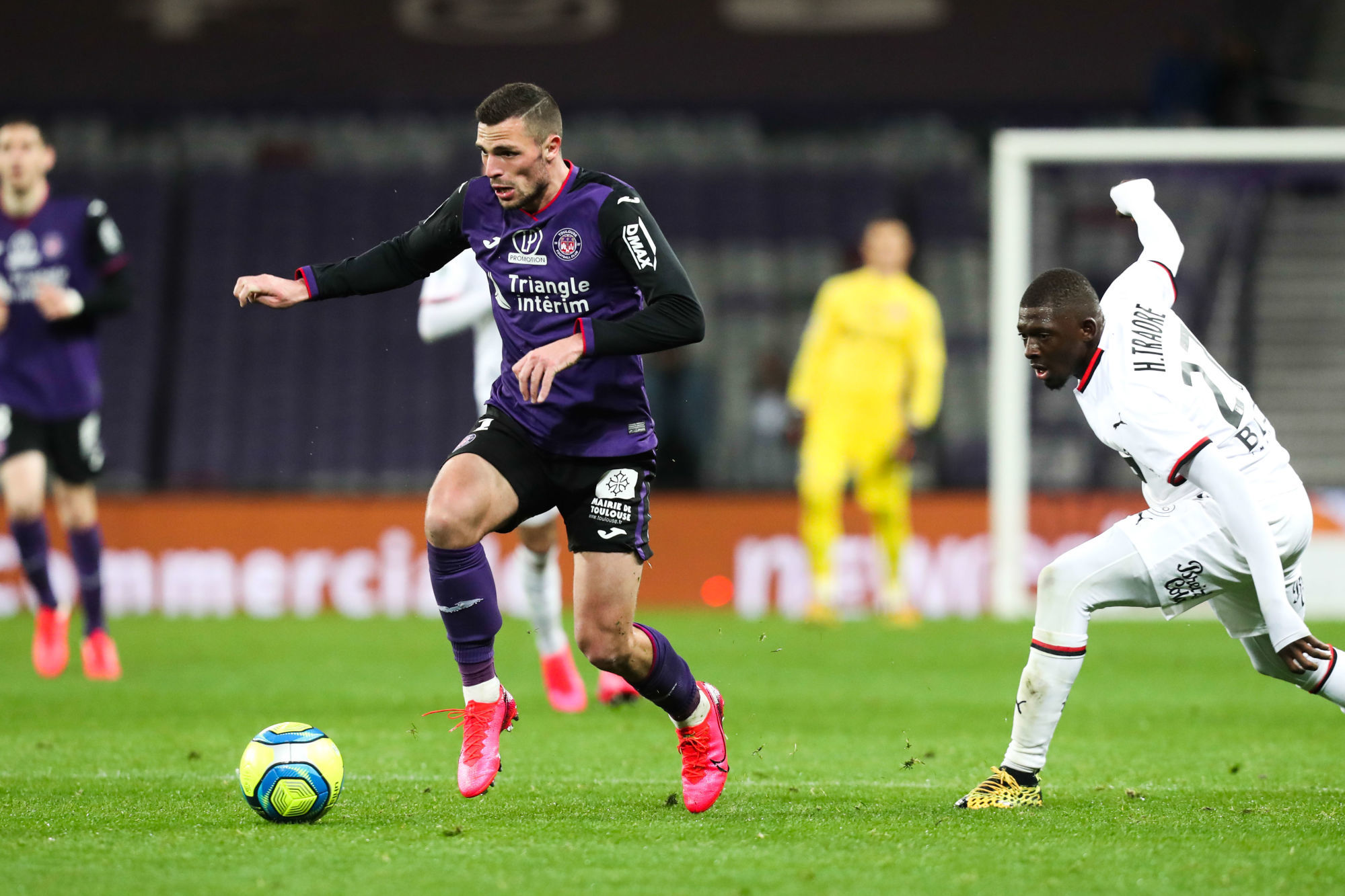 Quentin BOISGARD of Toulouse during the Ligue 1 match between Toulouse FC and Rennes at Stadium Municipal on February 29, 2020 in Toulouse, France. (Photo by Manuel Blondeau/Icon Sport) - Quentin BOISGARD - Stadium Municipal - Toulouse (France)