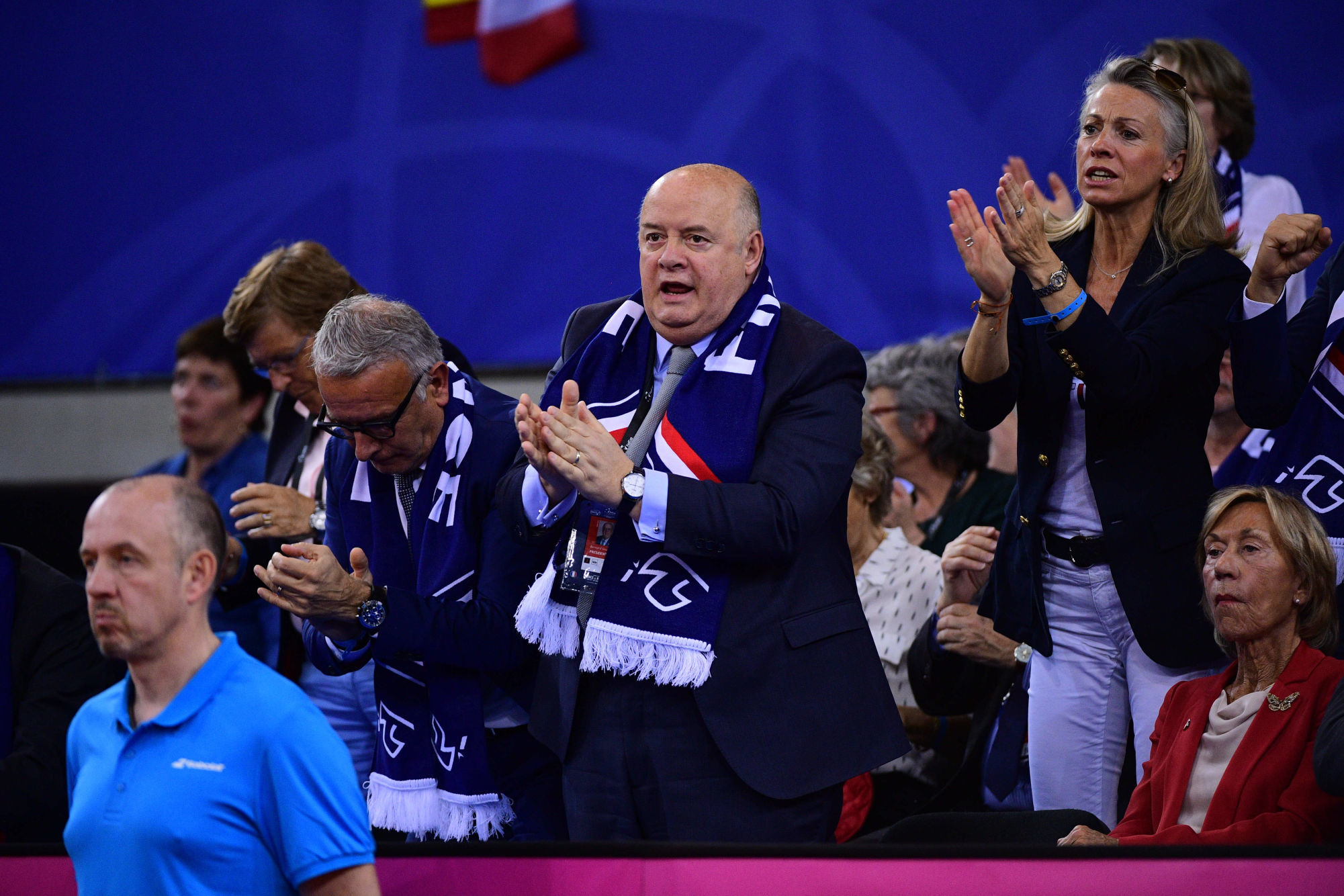 President of the French tennis federation (FFT) Bernard Giudicelli during the Fed Cup semi-final between France and Romania on April 20, 2019 in Rouen, France. (Photo by Dave Winter/Icon Sport)