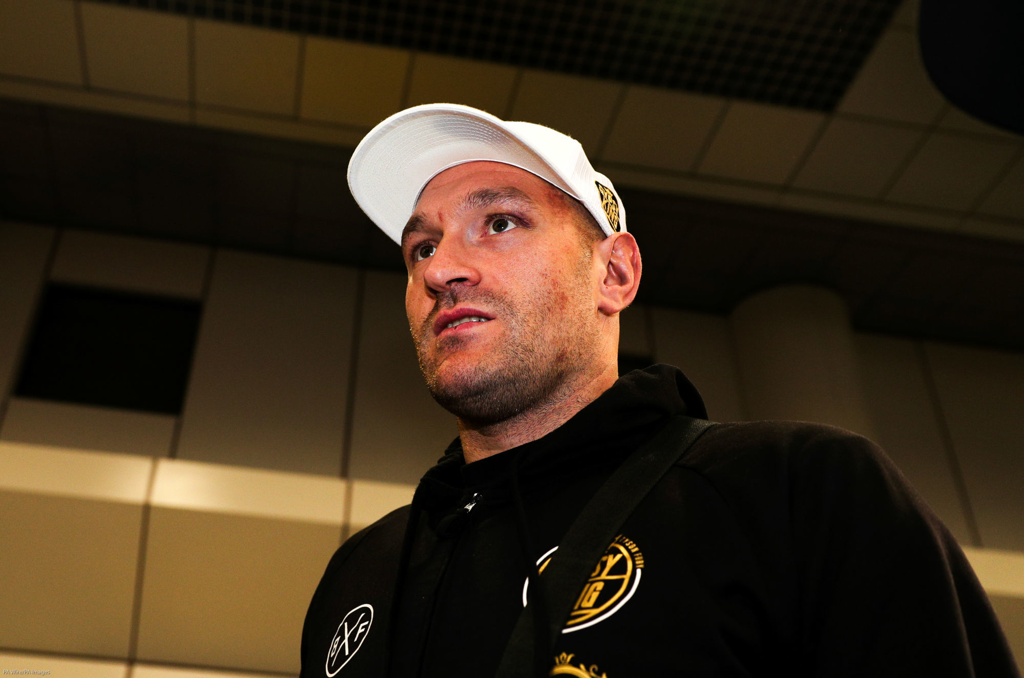 Tyson Fury at Manchester Airport. 

Photo by Icon Sport - Tyson FURY - Manchester (Angleterre)