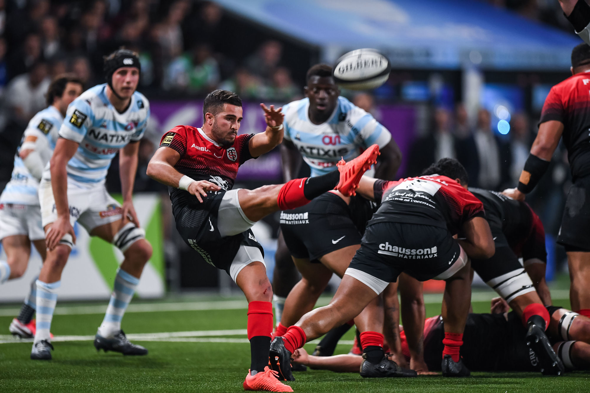Sebastien BEZY of Toulouse during the French Top 14 Rugby match between Racing 92 and Stade Toulousain at Paris La Defense Arena on February 16, 2020 in Nanterre, France. (Photo by Baptiste Fernandez/Icon Sport) - Sebastien BEZY - Paris La Defense Arena - Paris (France)