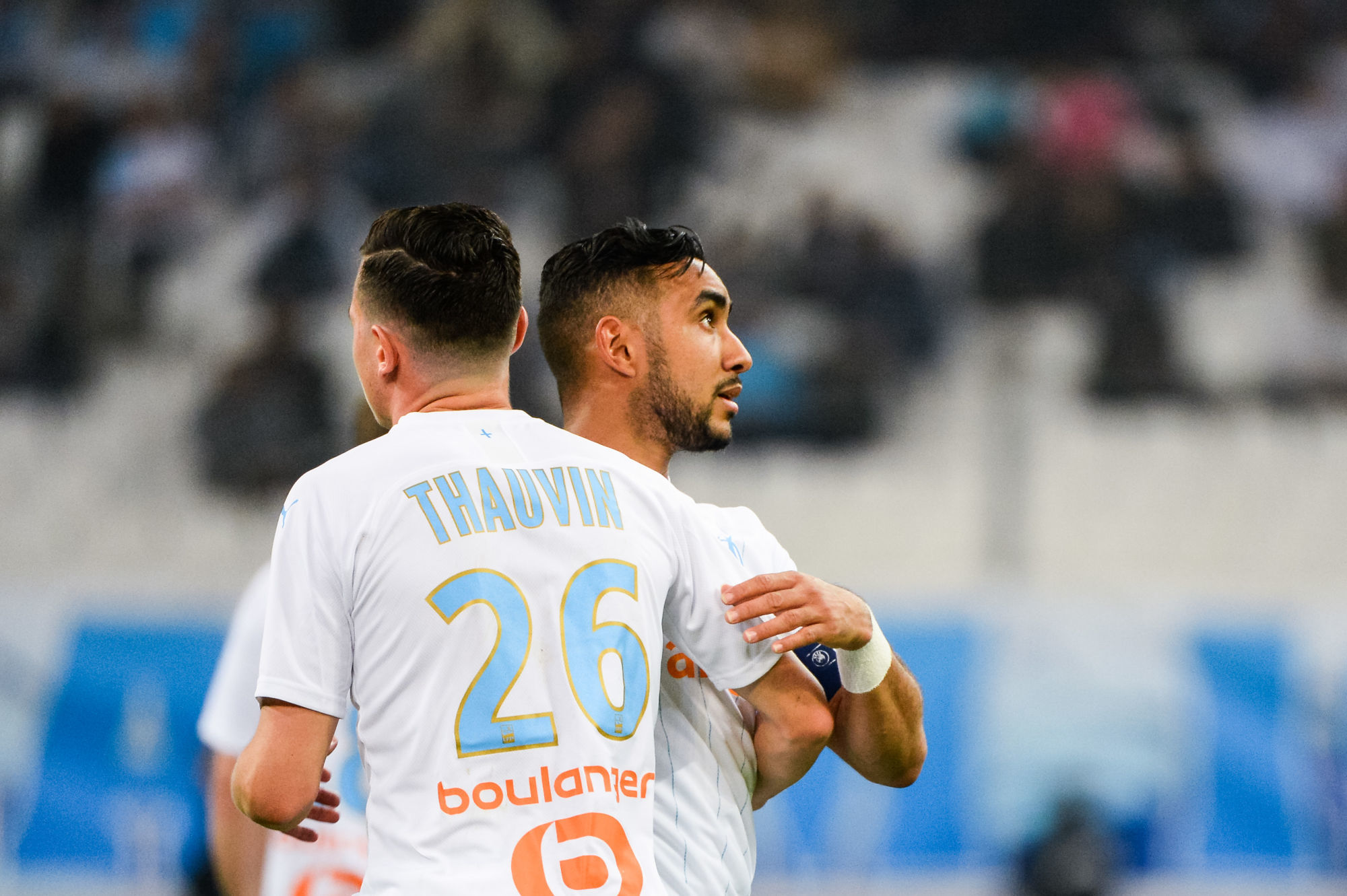 Florian Thauvin of Marseille  and Dimitri Payet