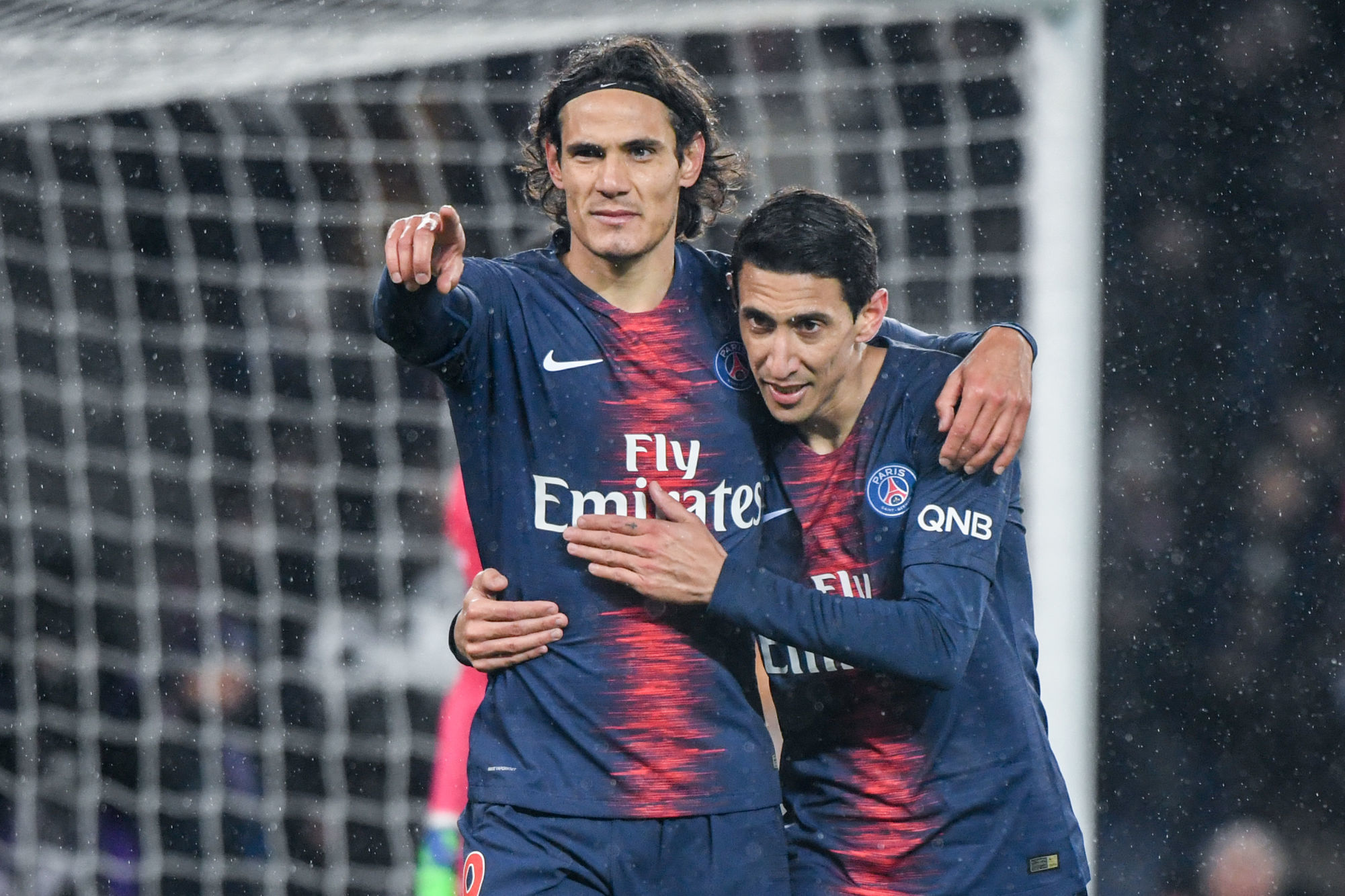 Edinson Cavani - PSG et Angel Di Maria (Photo by Anthony Dibon/Icon Sport)