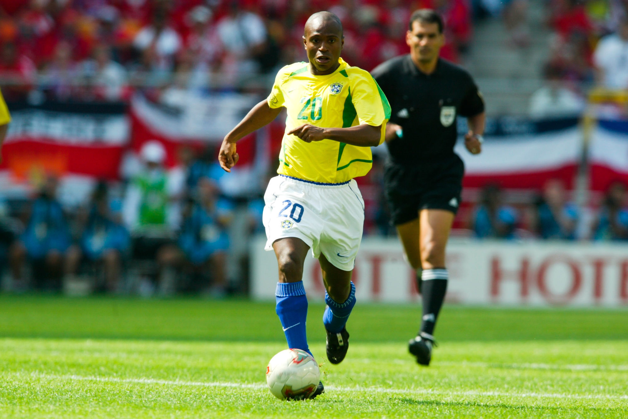 EDILSON (Brazil) during the 2002 FIFA World Cup match between Costa Rica and Brazil on June 13, 2002 in Suwon Stadium, South Korea. (Photo by Alain Gadoffre / Onze / Icon Sport)