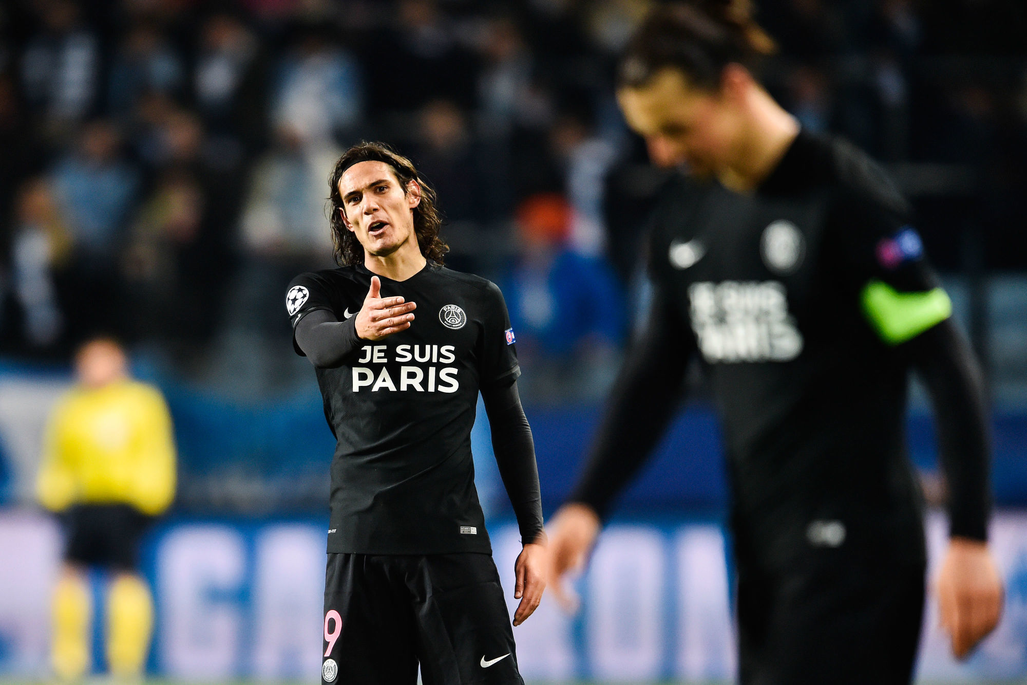 Edinson Cavani / Zlatan Ibrahimovic - 25.11.2015 - Malmo / PSG - Champions League
Photo : Icon Sport