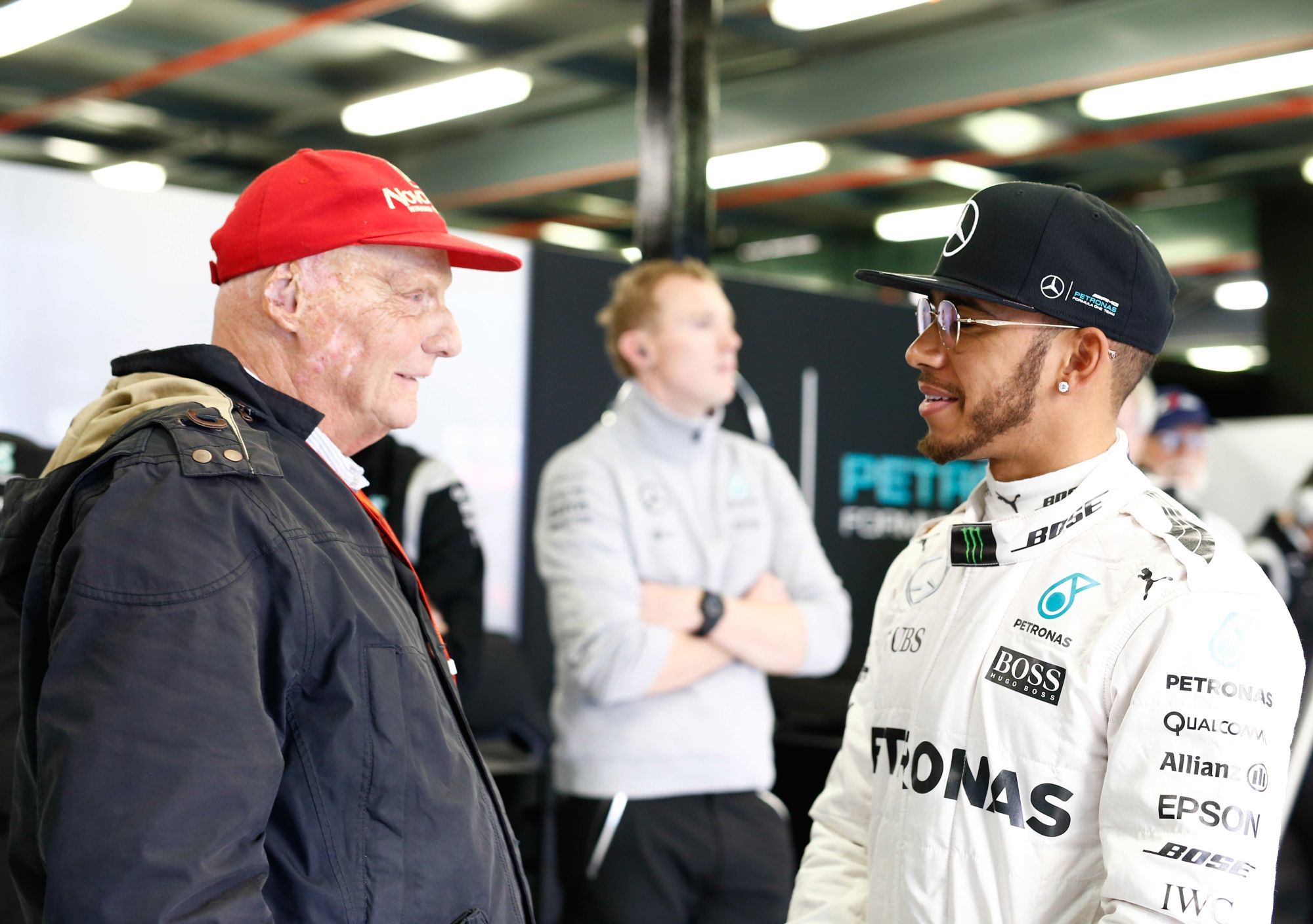 Niki Lauda et Lewis Hamilton. 
Photo : Icon Sport
