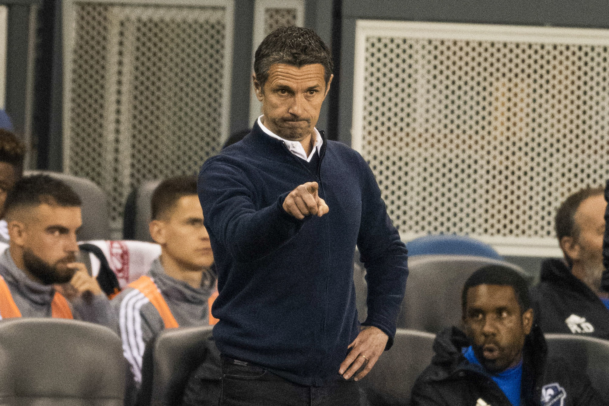 March 2, 2019; San Jose, CA, USA; Montreal Impact head coach Remi Garde instructs during the second half against the San Jose Earthquakes at Avaya Stadium. Photo : SUSA / Icon Sport