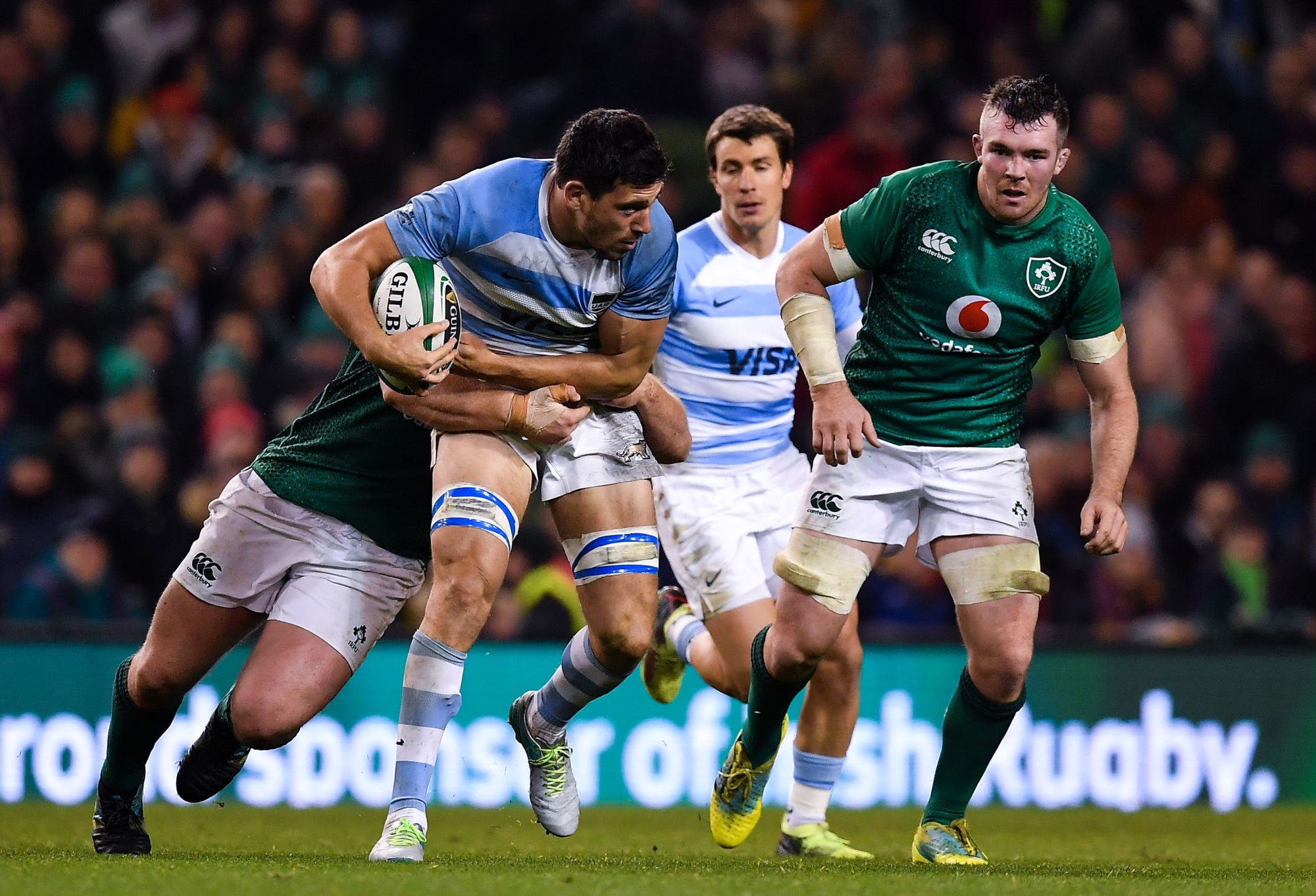 10 November 2018; Guido Petti of Argentina is tackled by Jack McGrath of Ireland during the Guinness Series International match between Ireland and Argentina at the Aviva Stadium in Dublin. Photo: Brendan Moran / Sportsfile / Icon Sport