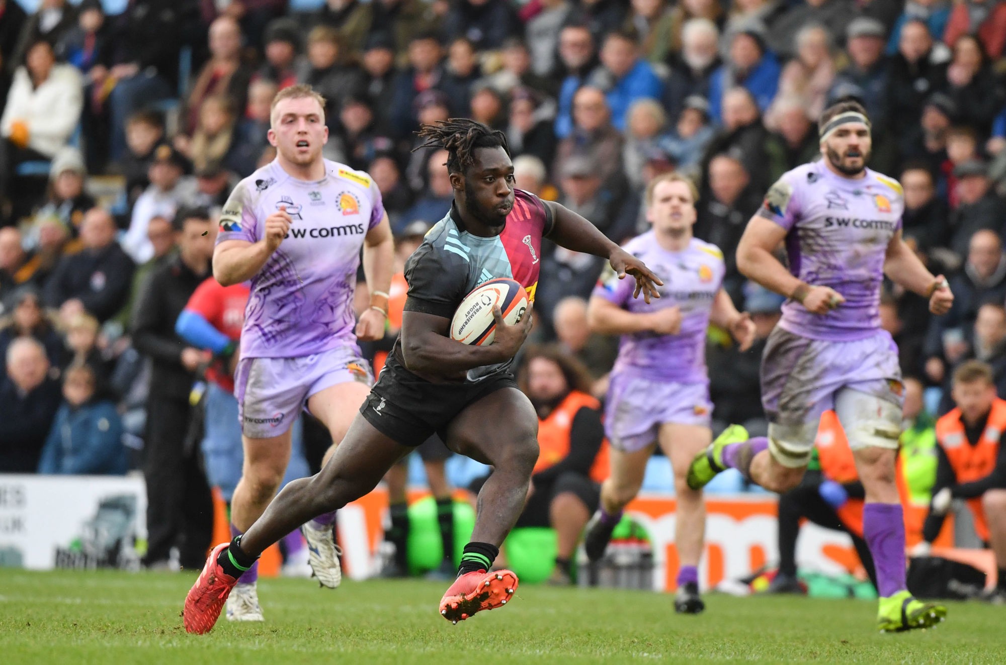 Harlequins Gabriel Ibitoye during the Premiership Cup match at Sandy Park, Exeter 

Photo by Icon Sport - Gabriel IBITOYE - Sandy Park - Exeter (Angleterre)