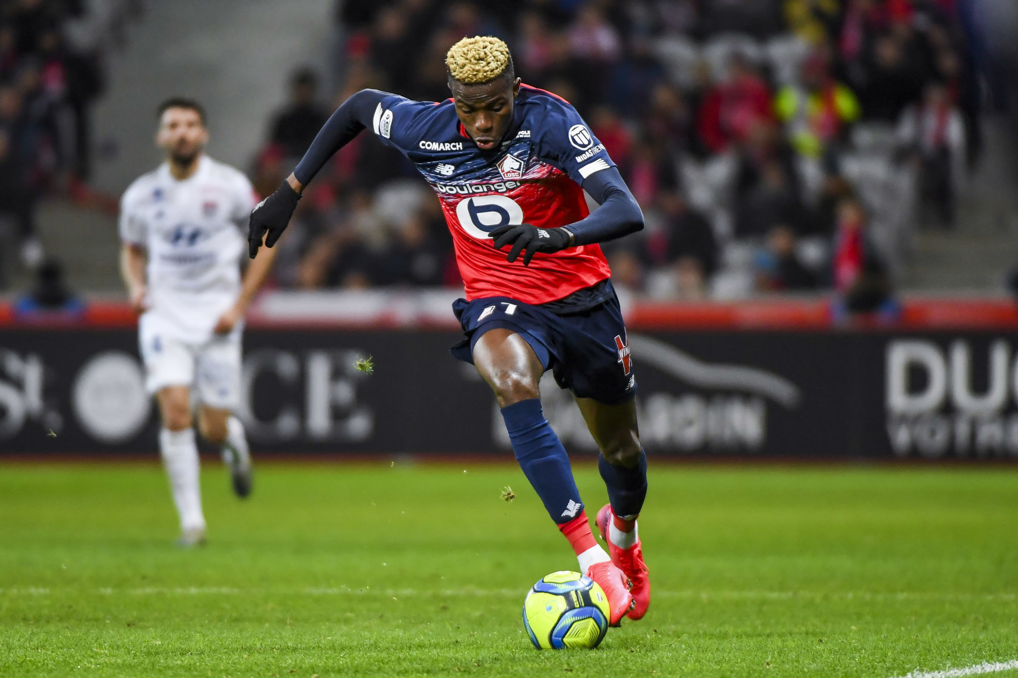 Victor OSIMHEN of Lille during the Ligue 1 match between Lille and Lyon at Stade Pierre-Mauroy on March 8, 2020 in Lille, France. (Photo by Aude Alcover/Icon Sport) - Victor OSIMHEN - Stade Pierre Mauroy - Lille (France)