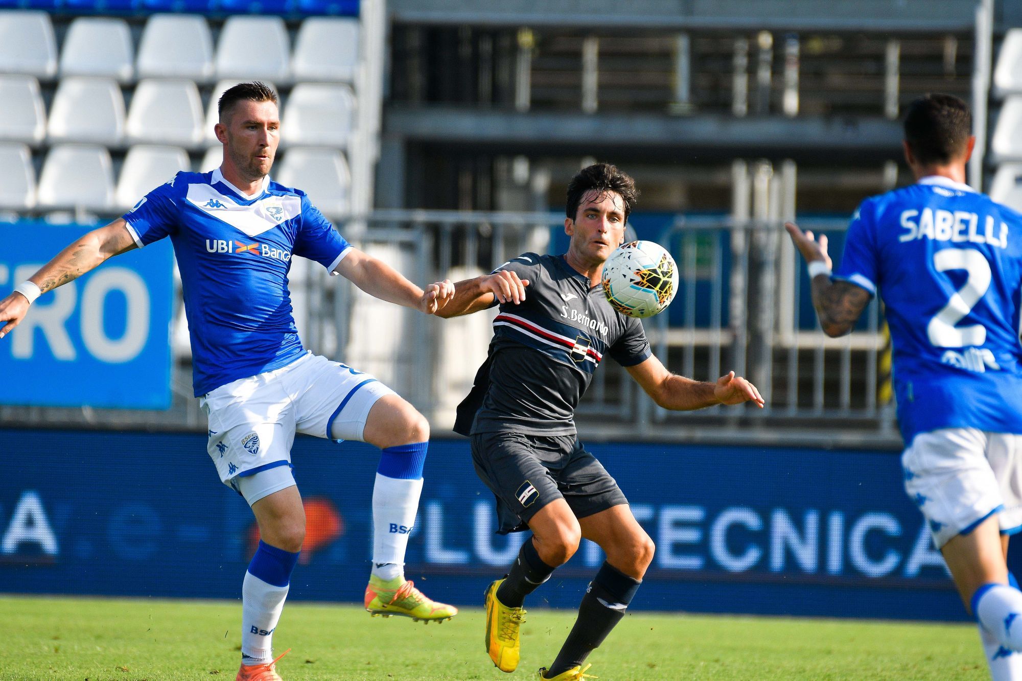 Foto Gianluca Checchi/LaPresse
01 08 2020 Brescia (Italia)
Sport Calcio
Brescia  vs Sampdoria - Campionato italiano di calcio Serie A 2019/2020 - Stadio Mario Rigamonti
Nella foto: Zmrhal Jaromir Tommaso Augello

Photo Gianluca Checchi/LaPresse
01 08 2020 Brescia (Italia)
Sport Soccer
Brescia vs Sampdoria - Italian Football Championship League A 2019/2020 - Stadio Mario Rigamonti
In the picture: Zmrhal Jaromirn Tommaso Augello 
Photo by Icon Sport - Stadio Mario Rigamonti - Brescia (Italie)