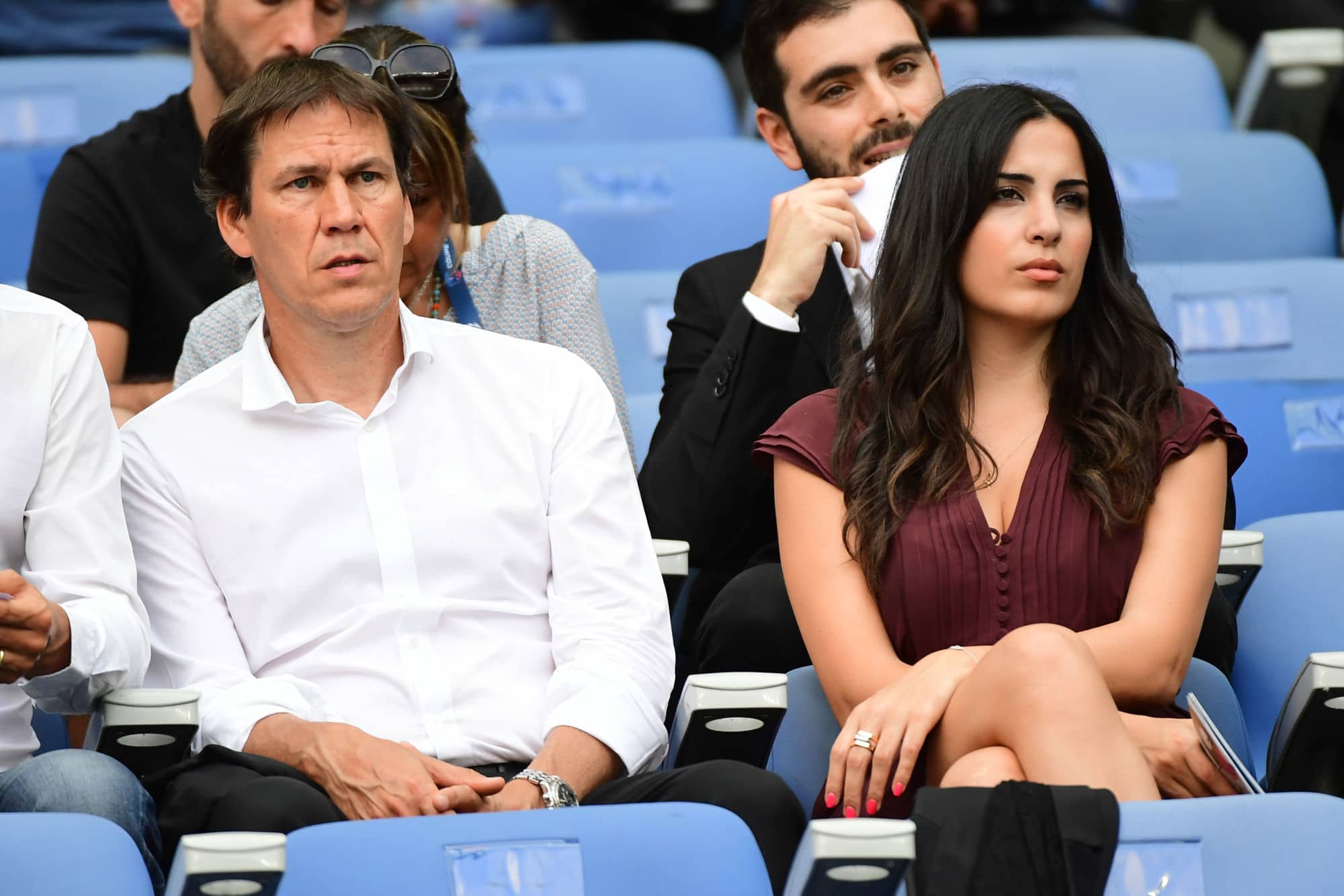 Marseille coach Rudi Garcia and his wife Francesca Brienza.