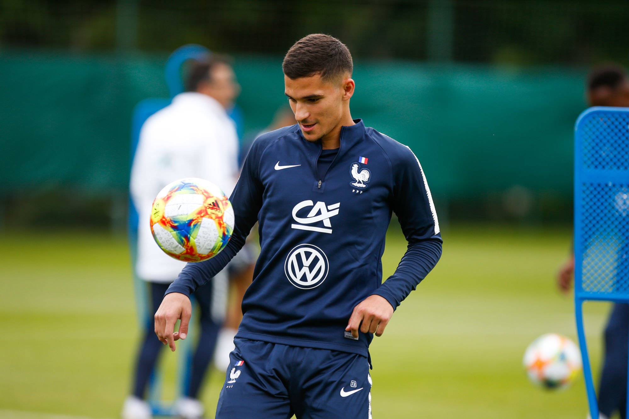 Houssem Aouar of France during the Training Session of the French U21 football team on May 30, 2019 in Clairefontaine, France. (Photo by Johnny Fidelin/Icon Sport)