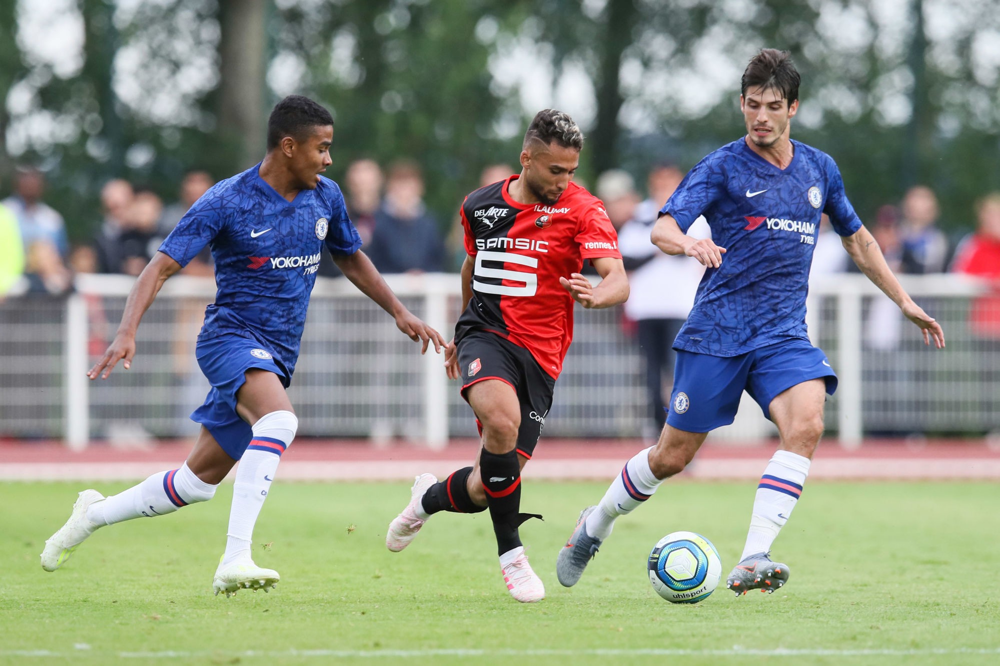 Rafik Guitane of Rennes during the Friendly match between Rennes and Chelsea at Roazhon Park on July 18, 2019 in Rennes, France. (Photo by Vincent Michel/Icon Sport)