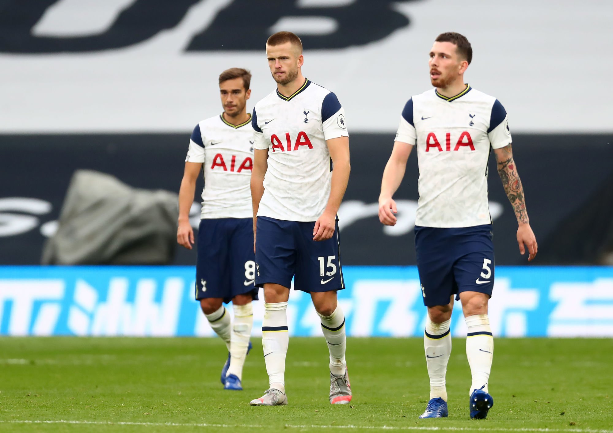Tottenham Hotspur -Harry Winks, Eric Dier et Pierre-Emile Hojbjerg look dejected after 
By Icon Sport