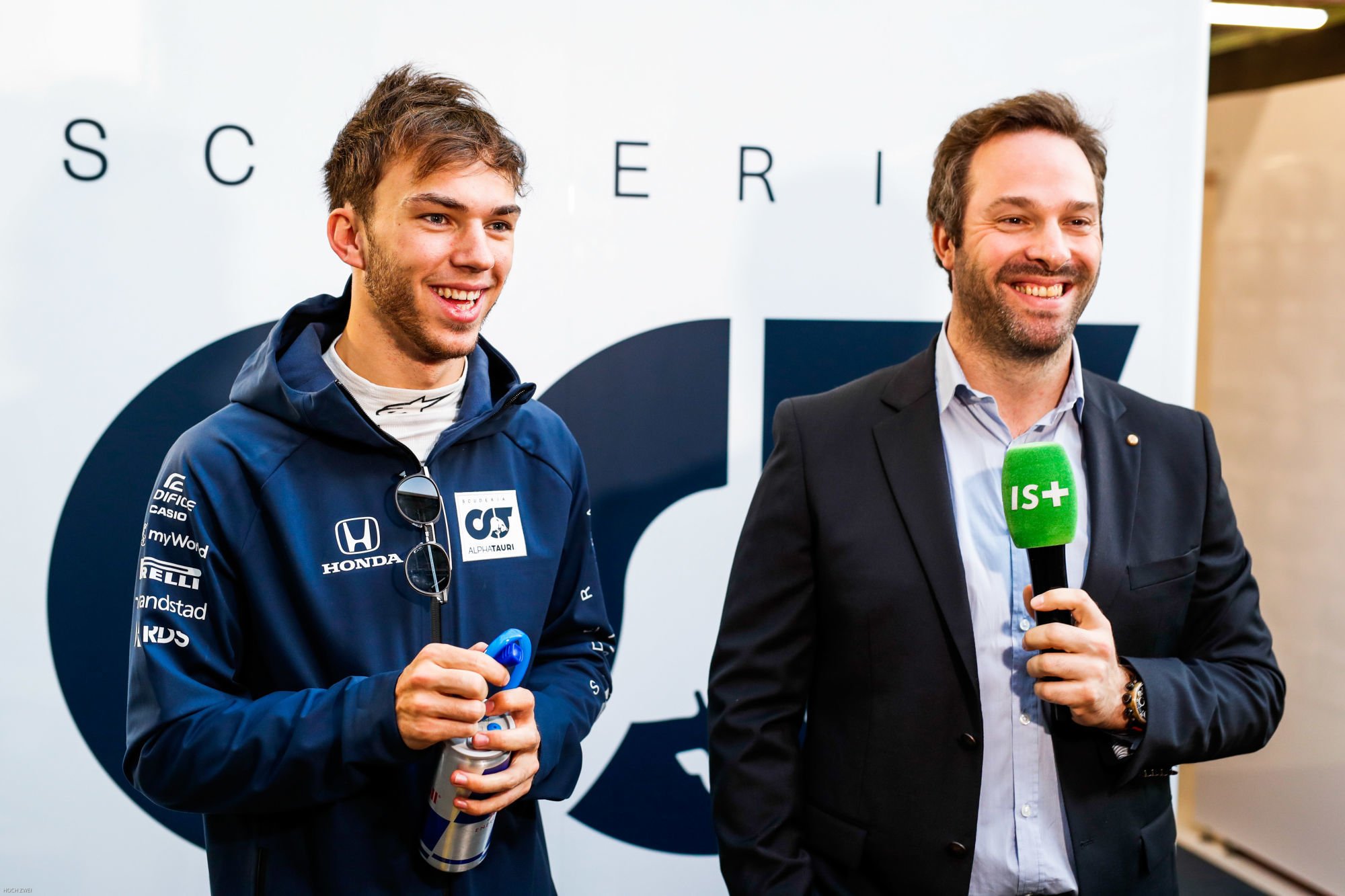 Pierre Gasly (FRA, Scuderia AlphaTauri Honda) et Julien Febreau 

Photo by Icon Sport