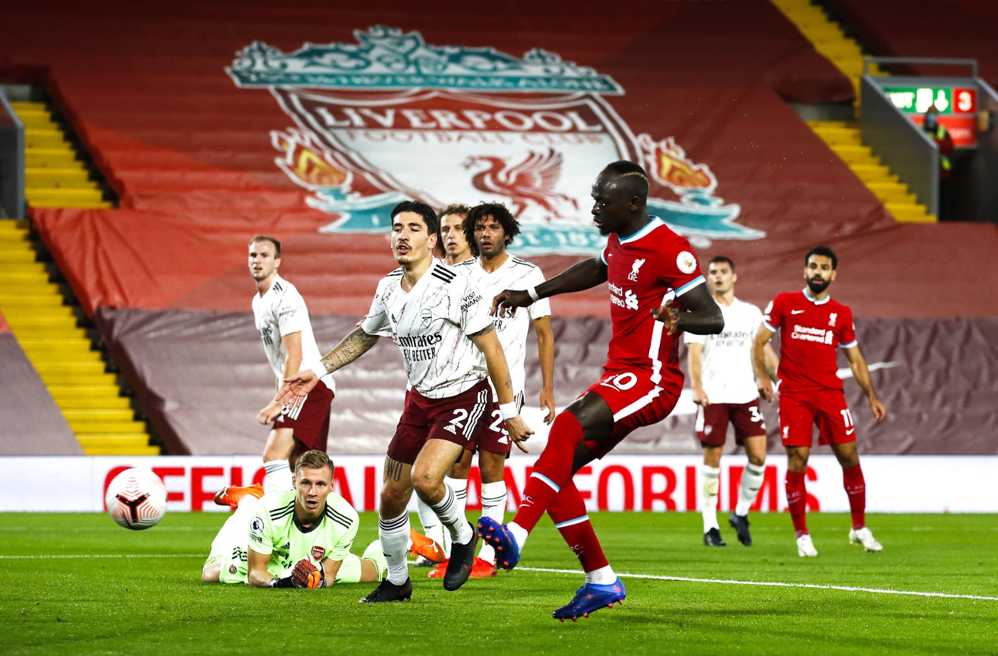 Liverpool's Sadio Mane scores his side's first goal of the game during the Premier League match at Anfield, Liverpool. 
Photo by Icon Sport - Anfield Road - Liverpool (Angleterre)