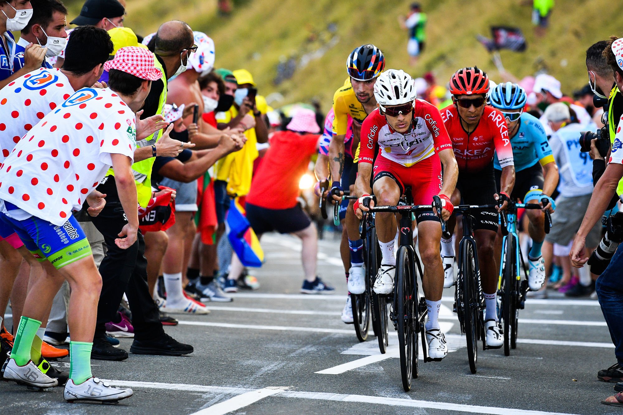 Guillaume Martin of Cofidis, picture taken on the Col de Peyresourde during stage eight of the 107th edition of the Tour de France cycling race, from Cazeres-sur-Garonne to Loudenvieille (141 km), in France, Saturday 05 September 2020. This year's Tour de France was postponed due to the worldwide Covid-19 pandemic. The 2020 race starts in Nice on Saturday 29 August and ends on 20 September. BELGA PHOTO DAVID STOCKMAN 
Photo by Icon Sport - Guillaume MARTIN -  (France)