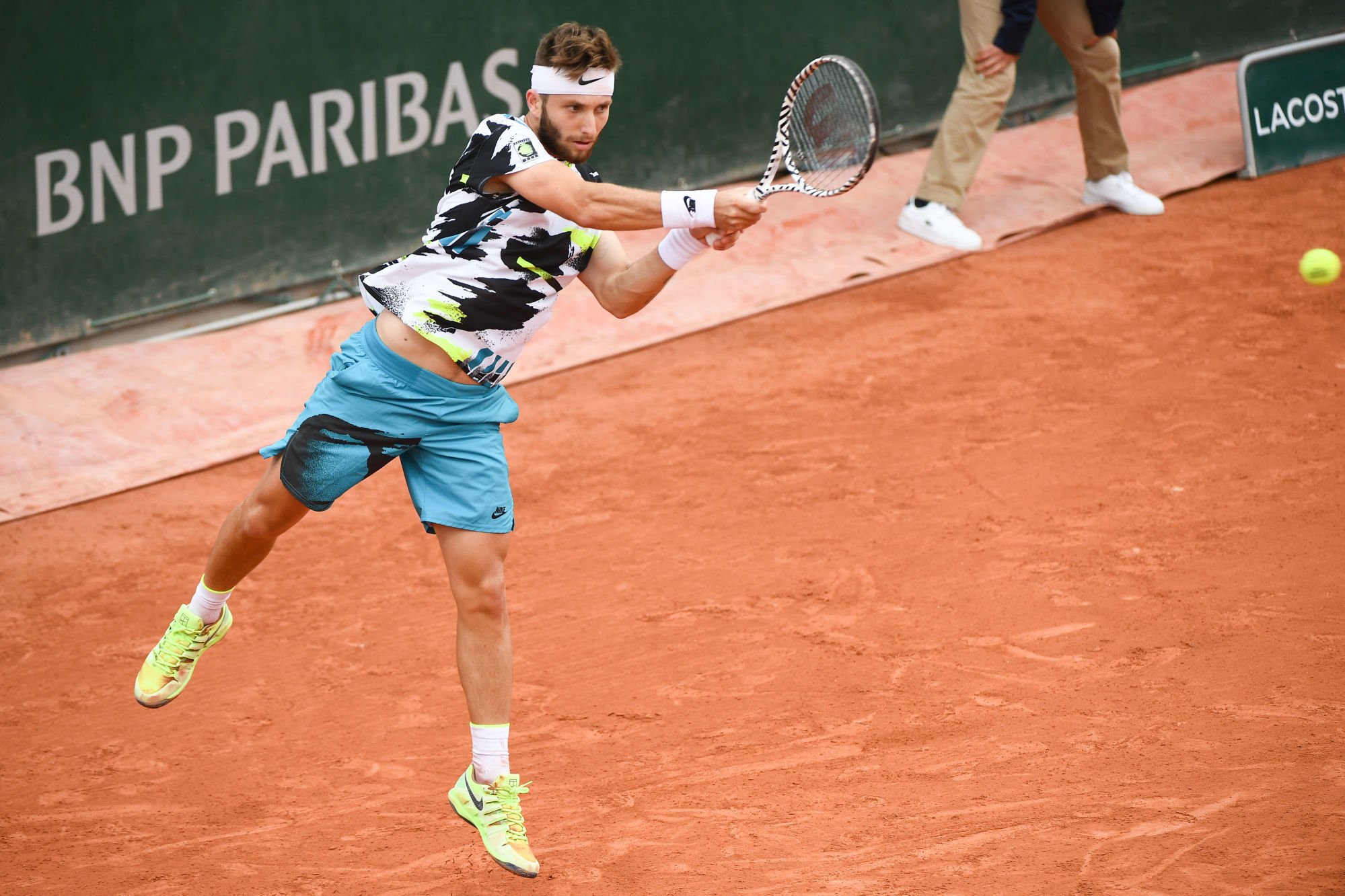 Corentin MOUTET of France during the day two of the French Open on September 28, 2020 in Paris, France. (Photo by Anthony Dibon/Icon Sport) - Roland Garros - Paris (France)