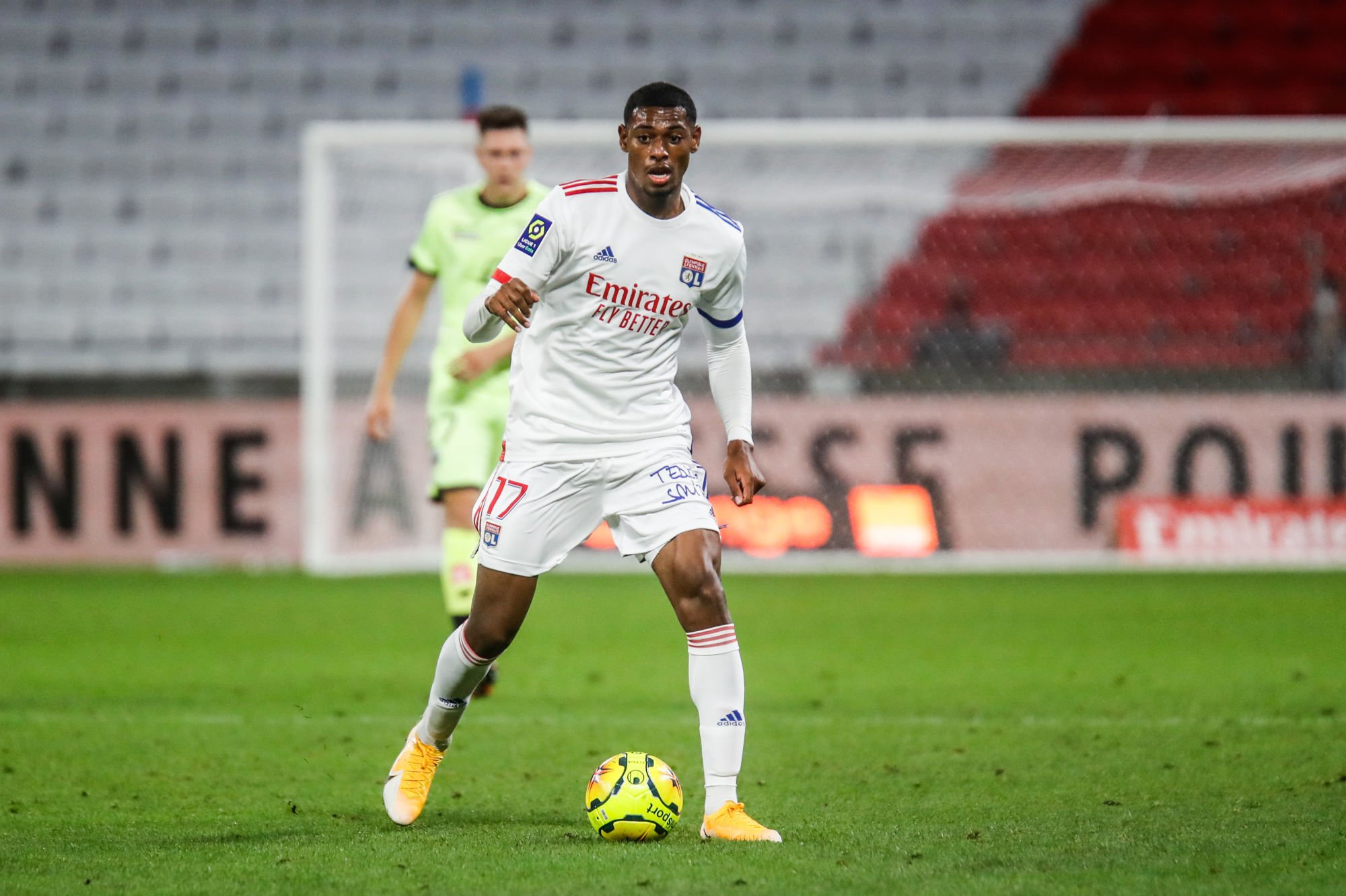 Jeff REINE ADELAIDE of Lyon during the Ligue 1 match between Olympique lyonnais vs Dijon at Groupama Stadium, Lyon, France on August 28, 2020.  (Photo by Romain Biard/Icon Sport) - Jeff REINE ADELAIDE - Groupama Stadium - Lyon (France)