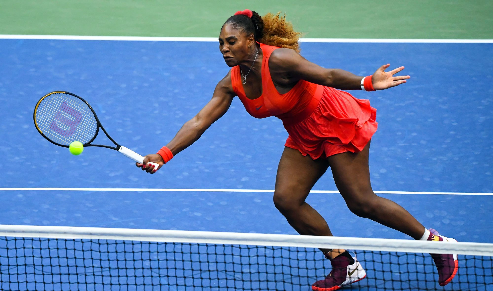 Sep 1, 2020; Flushing Meadows, New York, USA; Serena Williams of the United States hits the ball against Kristie Ahn of the United States on day two of the 2020 U.S. Open tennis tournament at USTA Billie Jean King National Tennis Center. Mandatory Credit: Robert Deutsch-USA TODAY Sports/Sipa USA 


Photo by Icon Sport - Serena WILLIAMS - Flushing Meadows - New York (Etats Unis)