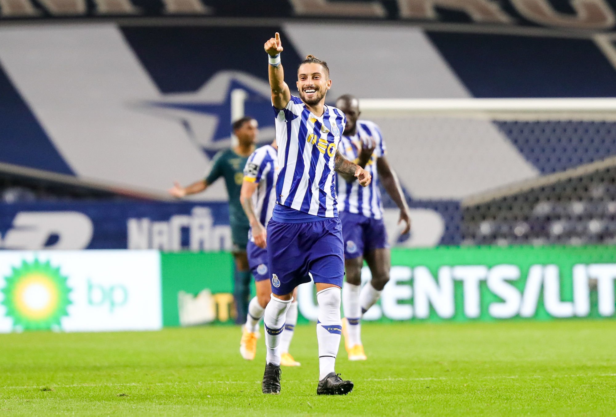 Porto, 09/18/2020 - Futebol Clube do Porto hosted Sporting Clube de Braga at Estádio do Dragão this evening in a game counting for the 1st round of the I League 2020/21. Alex Telles party (Ivan Del Val / Global Imagens) 
By Icon Sport - Estadio do Dragao - Porto (Portugal)